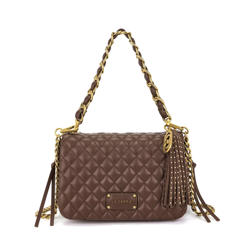La Carrie Bag Touchy Isabel sac épaule marron 32x19cm