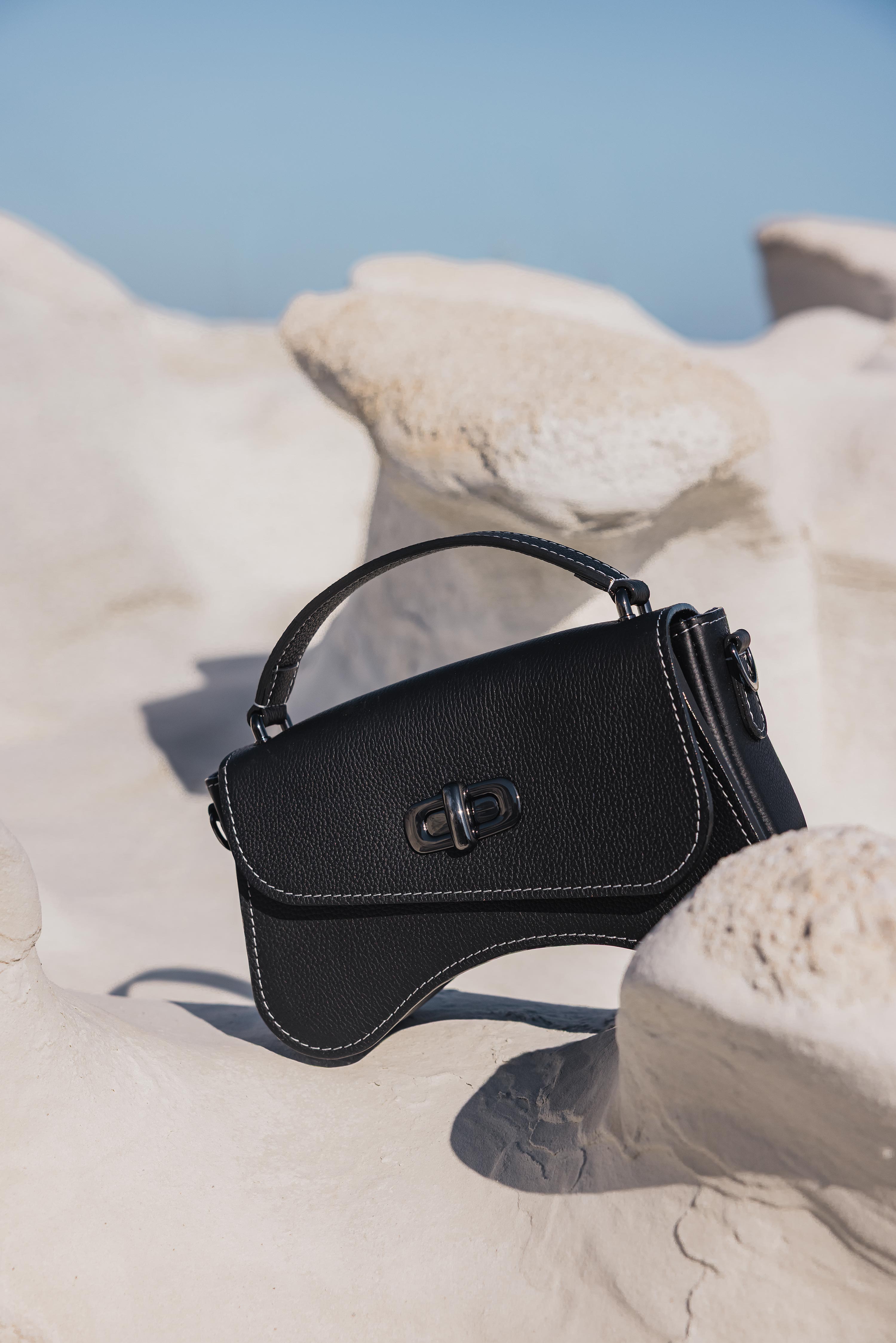 Nodie's L'Iconique sac baguette noir grainé cuir