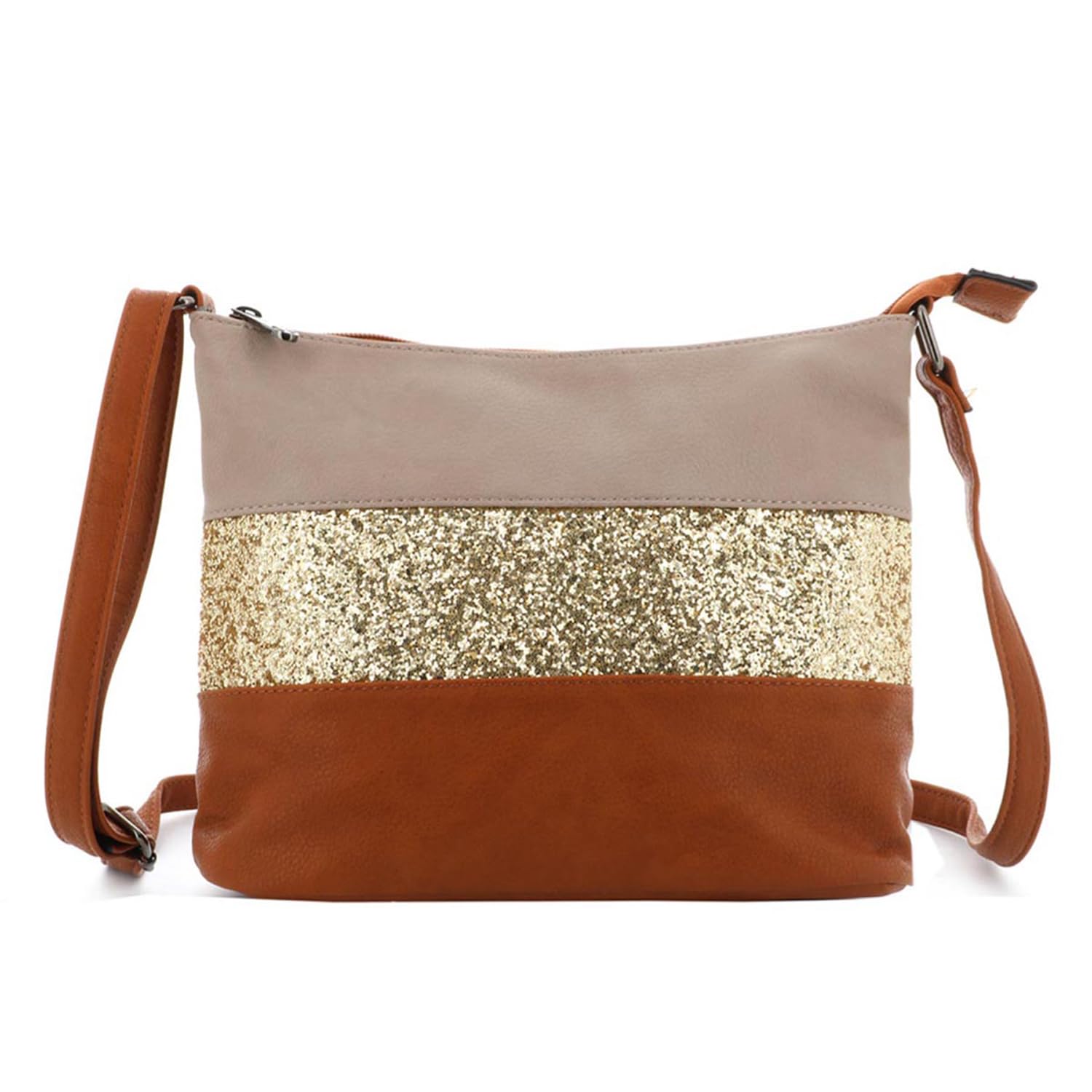 Gallantry sac bandoulière femme paillettes blanc argent bleu soirée