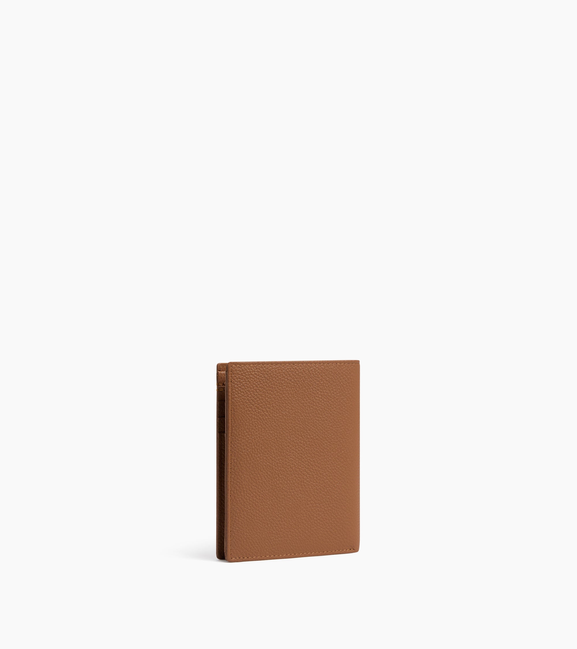 Le Tanneur Lucien portefeuille cuir grainé zippé marron