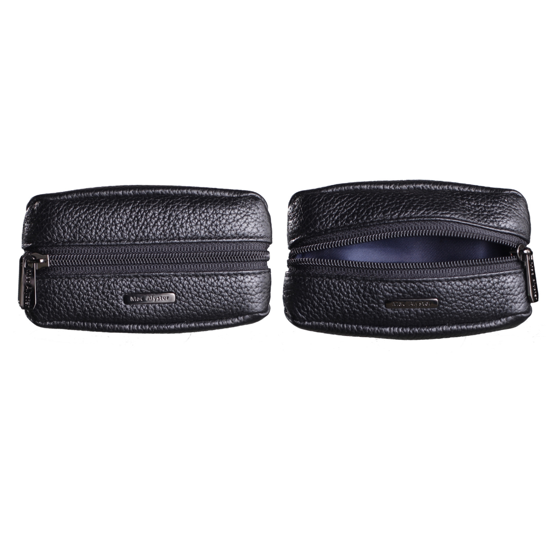 MAC ALYSTER Premium Porte-monnaie Noir cartes billets 9,9 cm