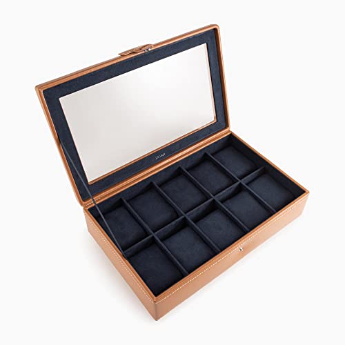 Le Tanneur Leather Goods boîte à montres cuir 10 compartiments velours