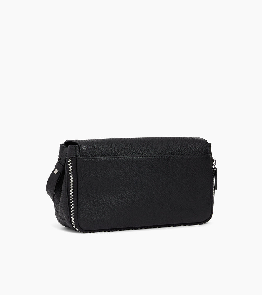Le Tanneur Aurore petit sac bandoulière cuir grainé noir