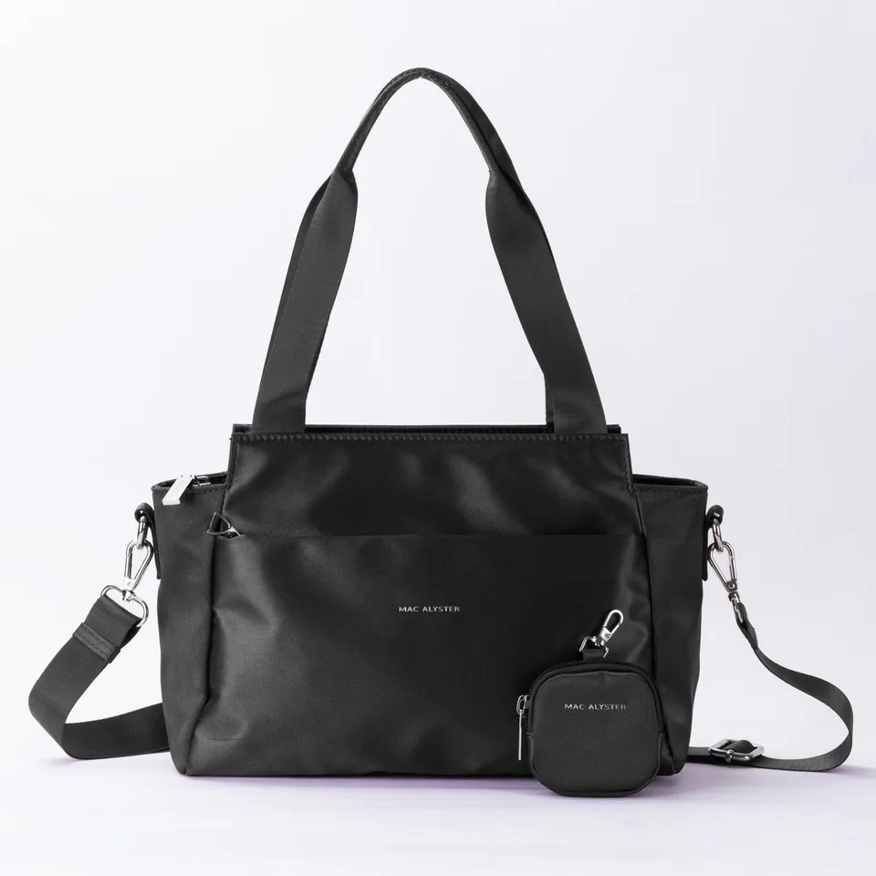 Mac Alyster Studio Passion sac shopping noir métalisé