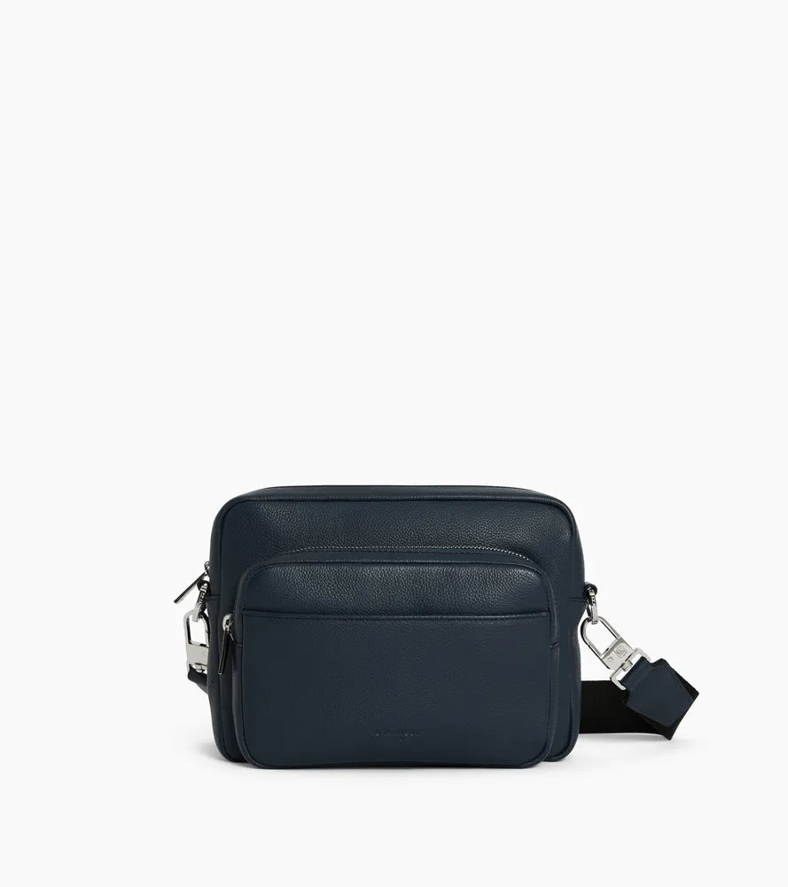 Le Tanneur Marceau sac bandoulière cuir bleu Twilight