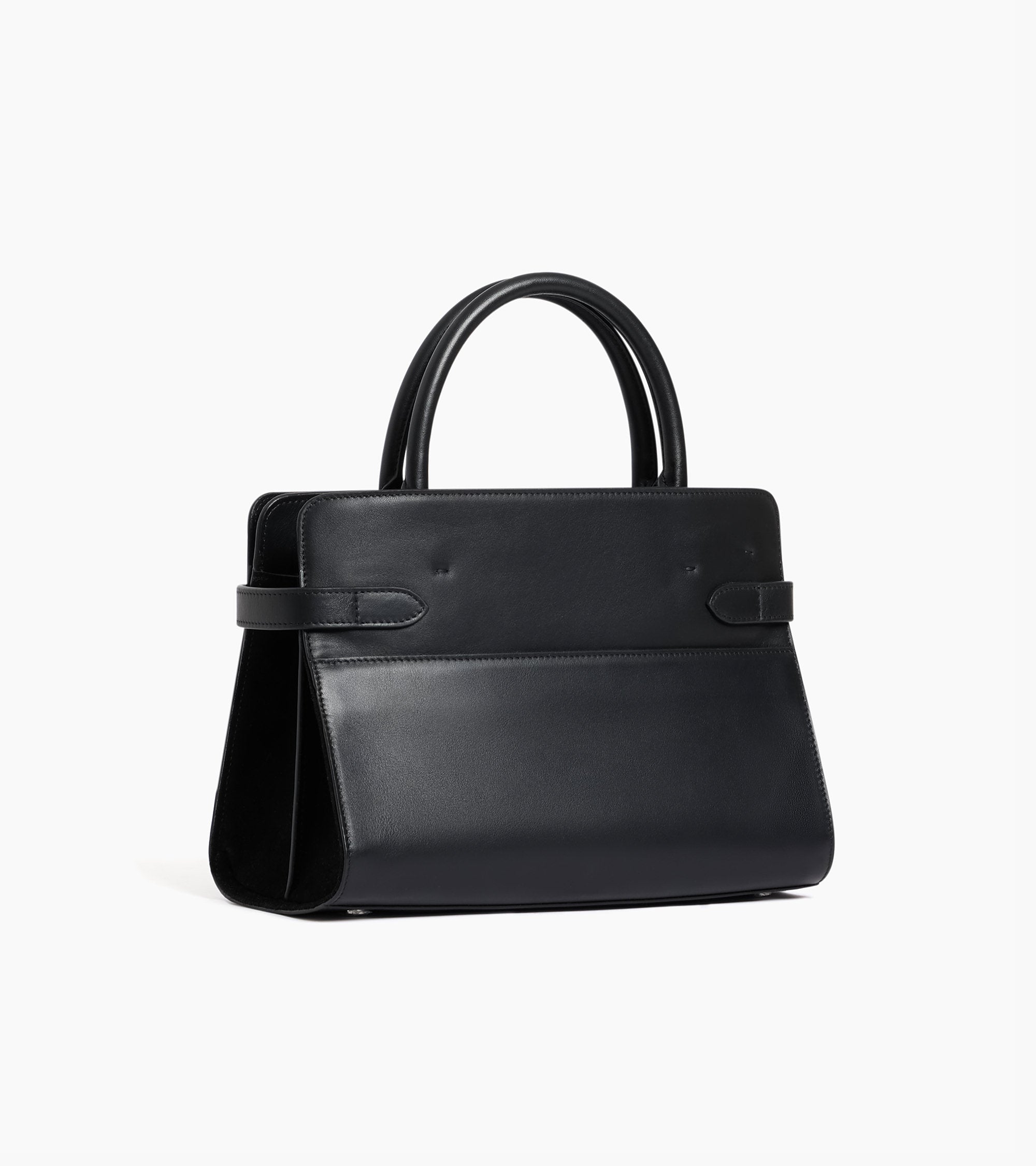 Le Tanneur Emie sac à main cuir lisse noir moyen