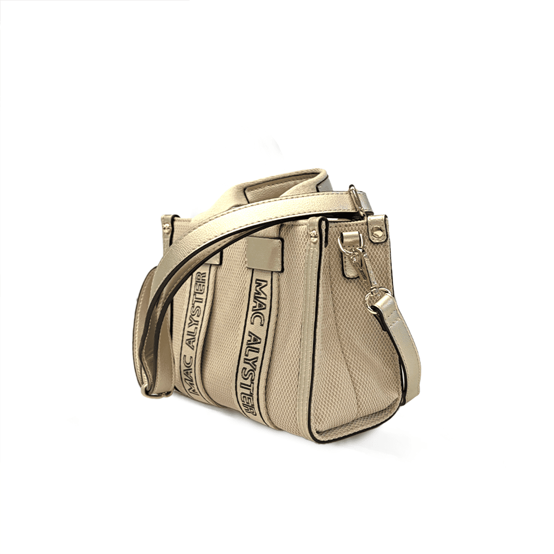 Mac Alyster Miss Clover mini sac Doré tissu 20x9x17cm