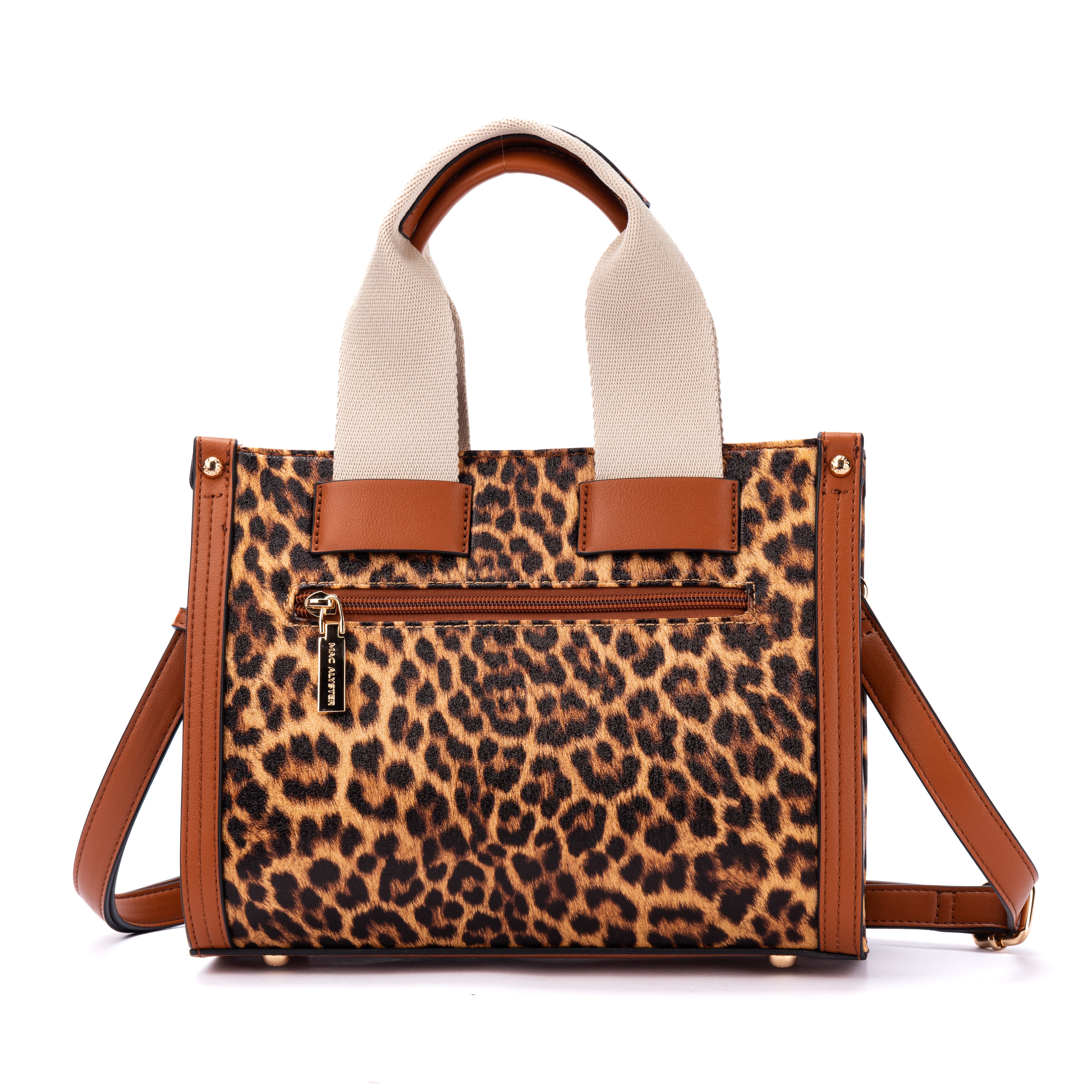 MAC ALYSTER Capsule Clover Petit sac cabas Léopard toile
