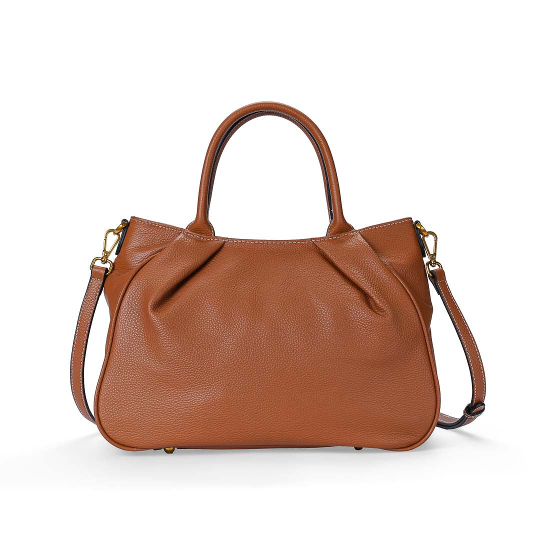 MAC ALYSTER ODALIA Sac à main cuir Marron Chocolat grainé