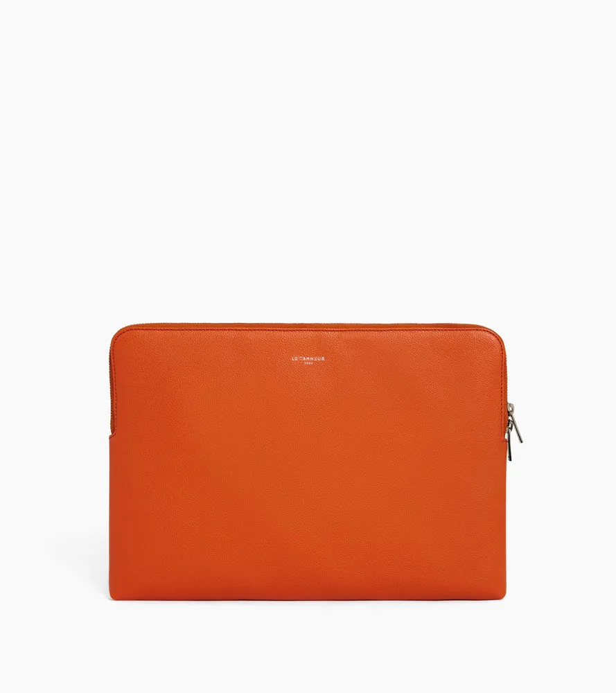 Le Tanneur pochette ordinateur 14 pouces cuir grainé