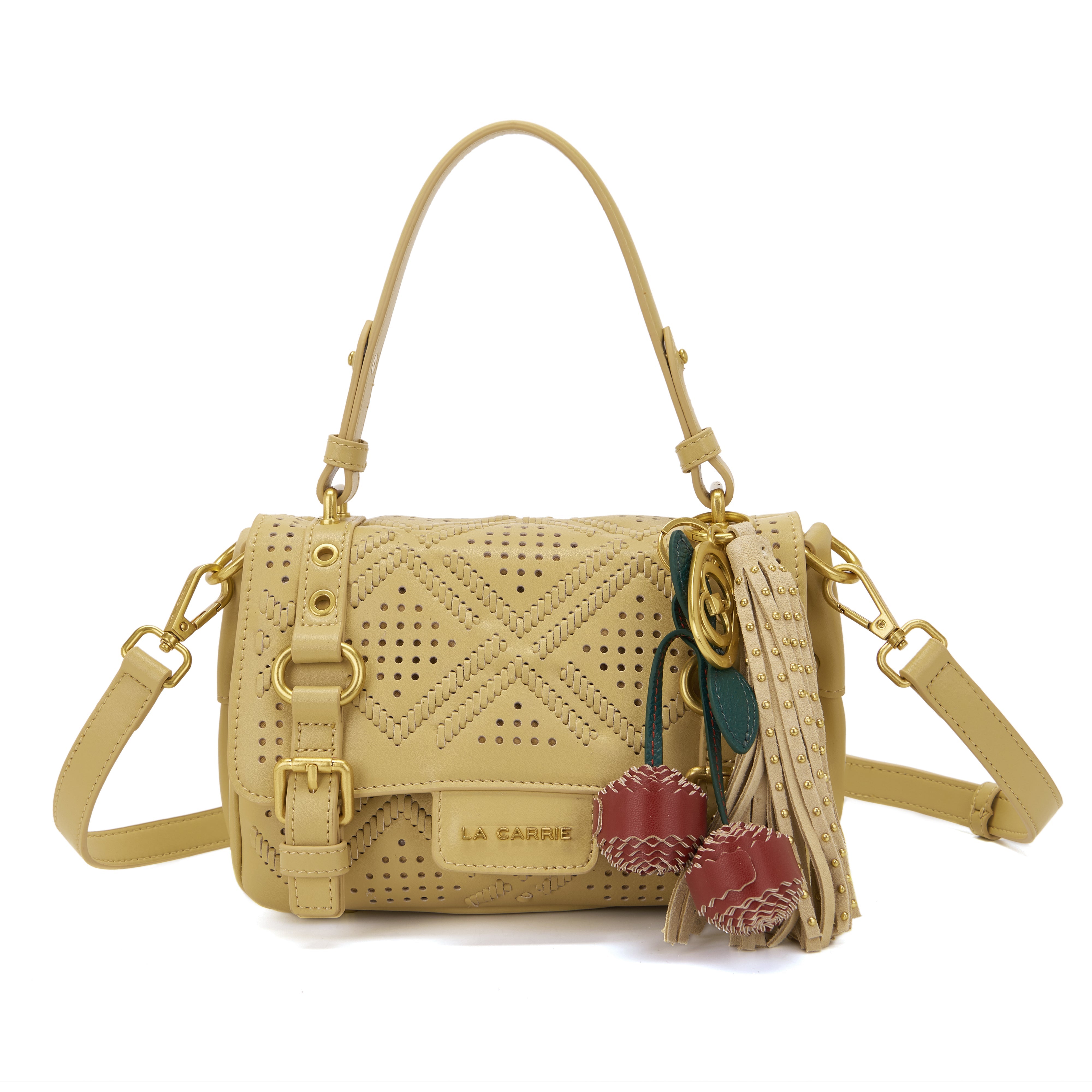 La Carrie Atena Labyrinth cabas ocre 22 cm cuir