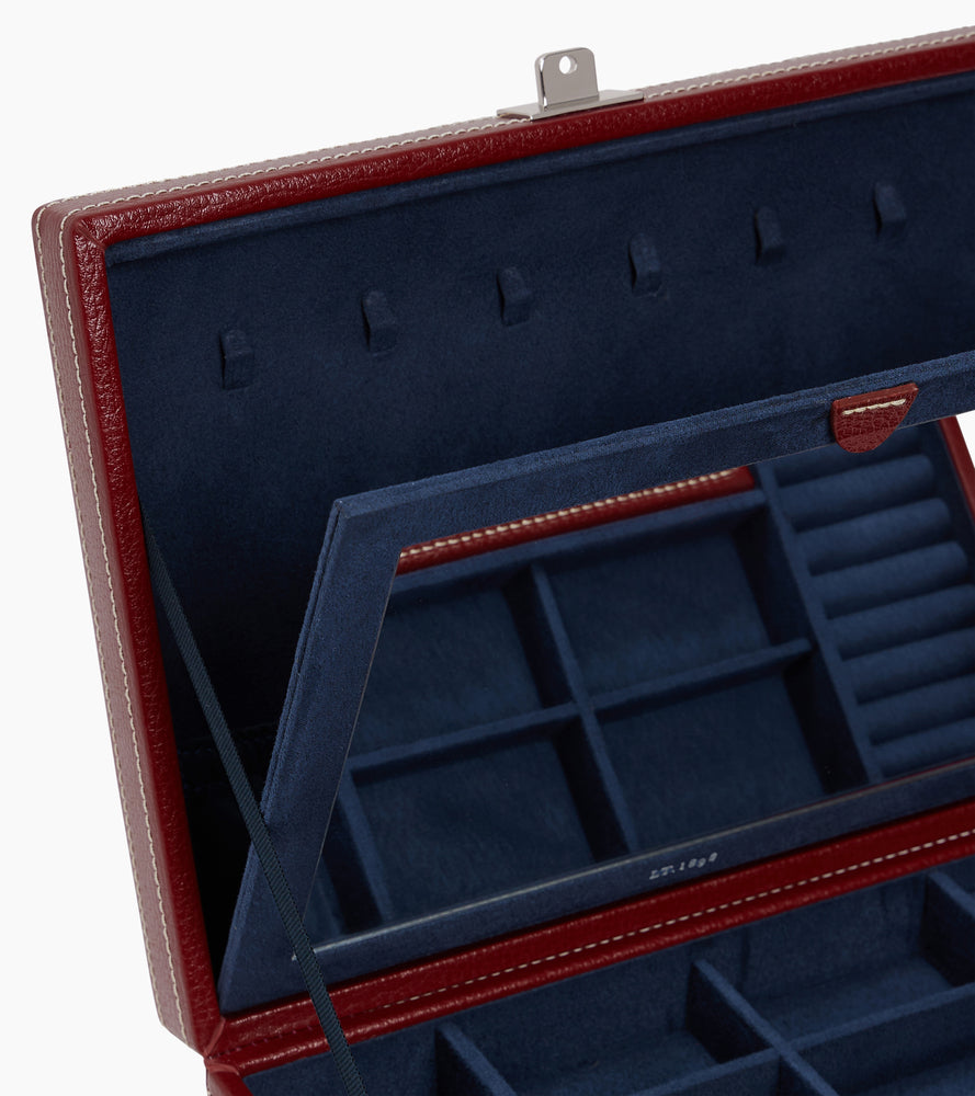 Le Tanneur Boite bijoux grande cuir rouge revolution