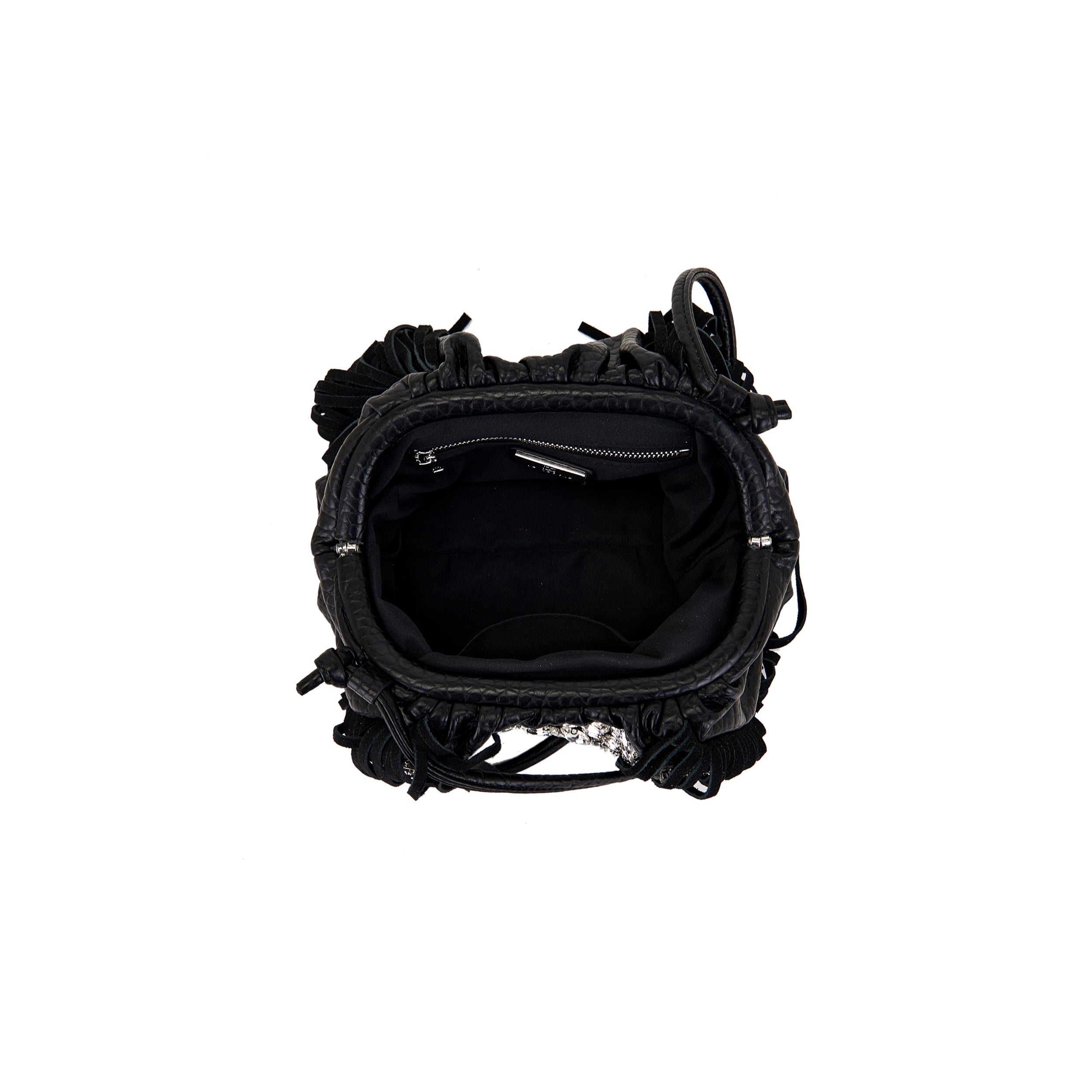 La Carrie Capsule sac épaule noir 23x8x15 cm cristaux