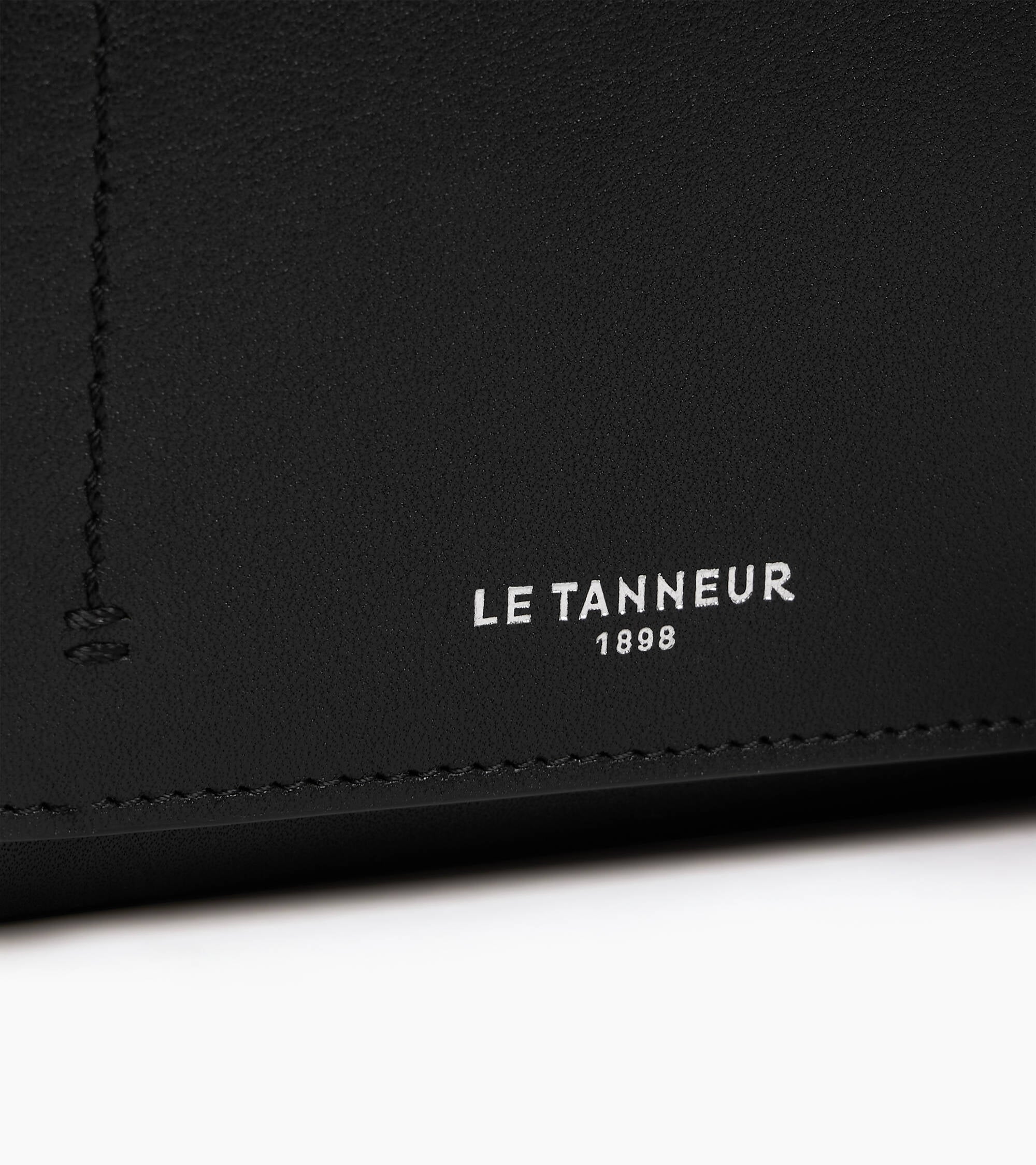 Le Tanneur Louison portefeuille cuir lisse noir Black