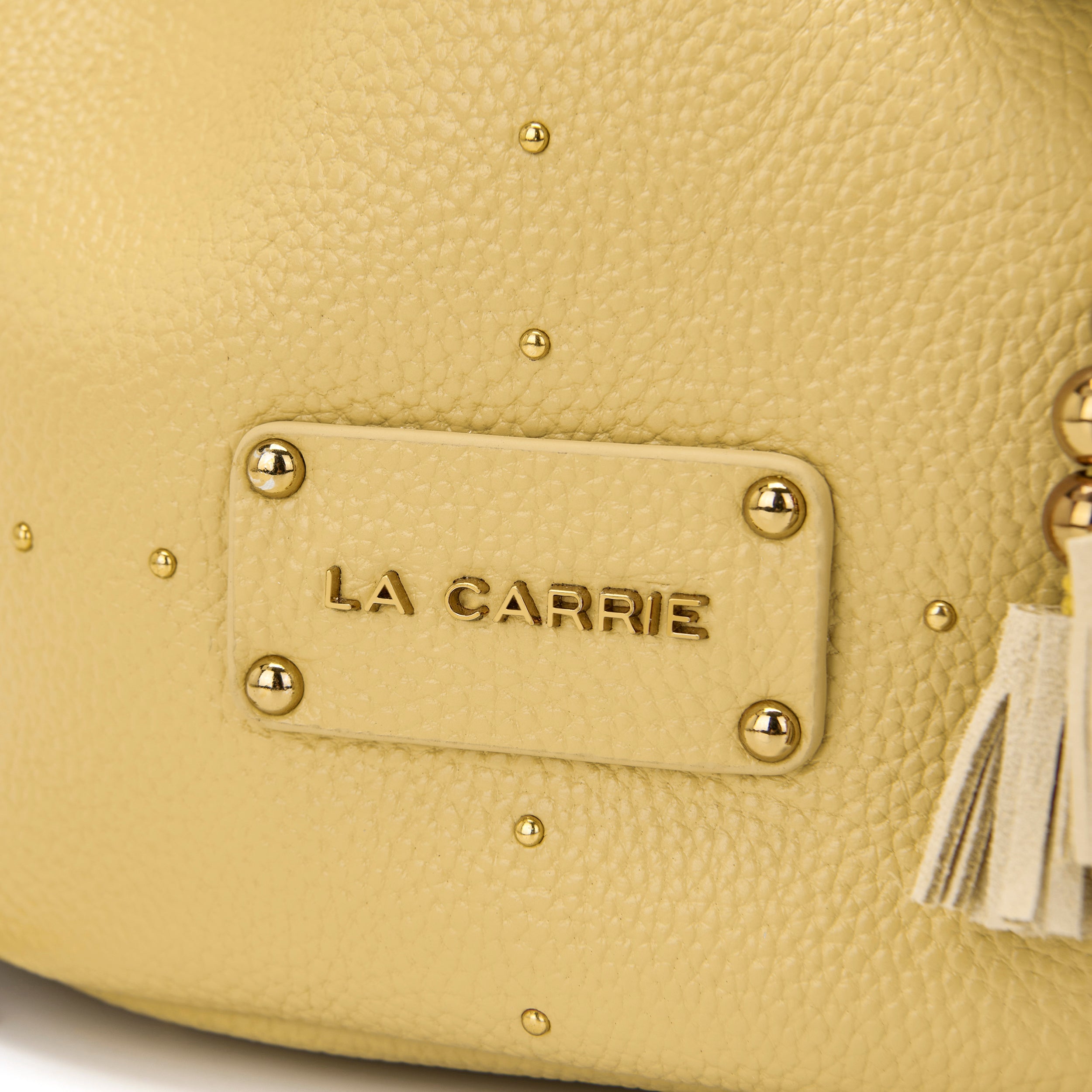 La Carrie Basic sac seau cuir ocre 24 cm clouté
