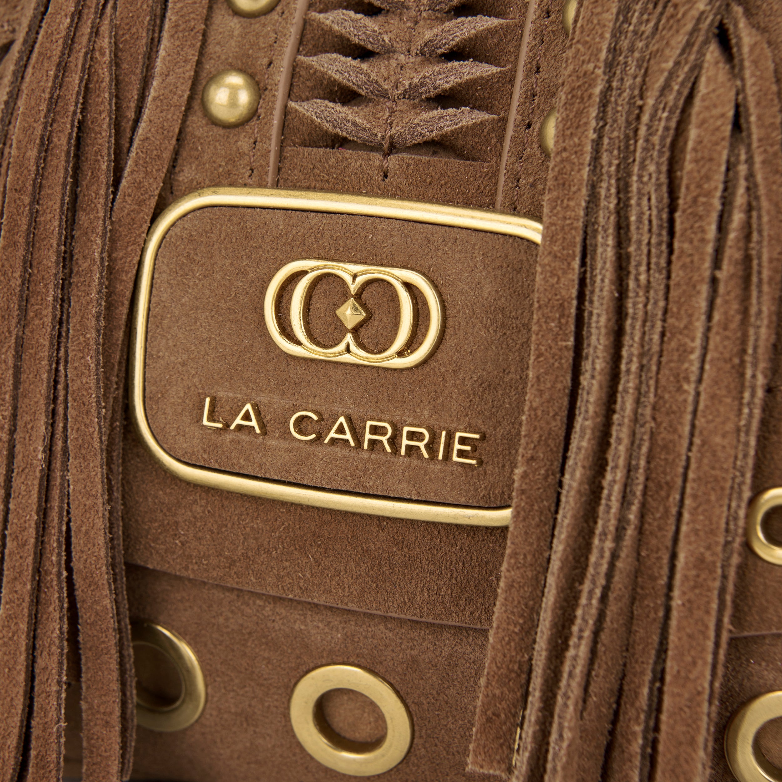 La Carrie Apallosa sac à main cuoio suède franges