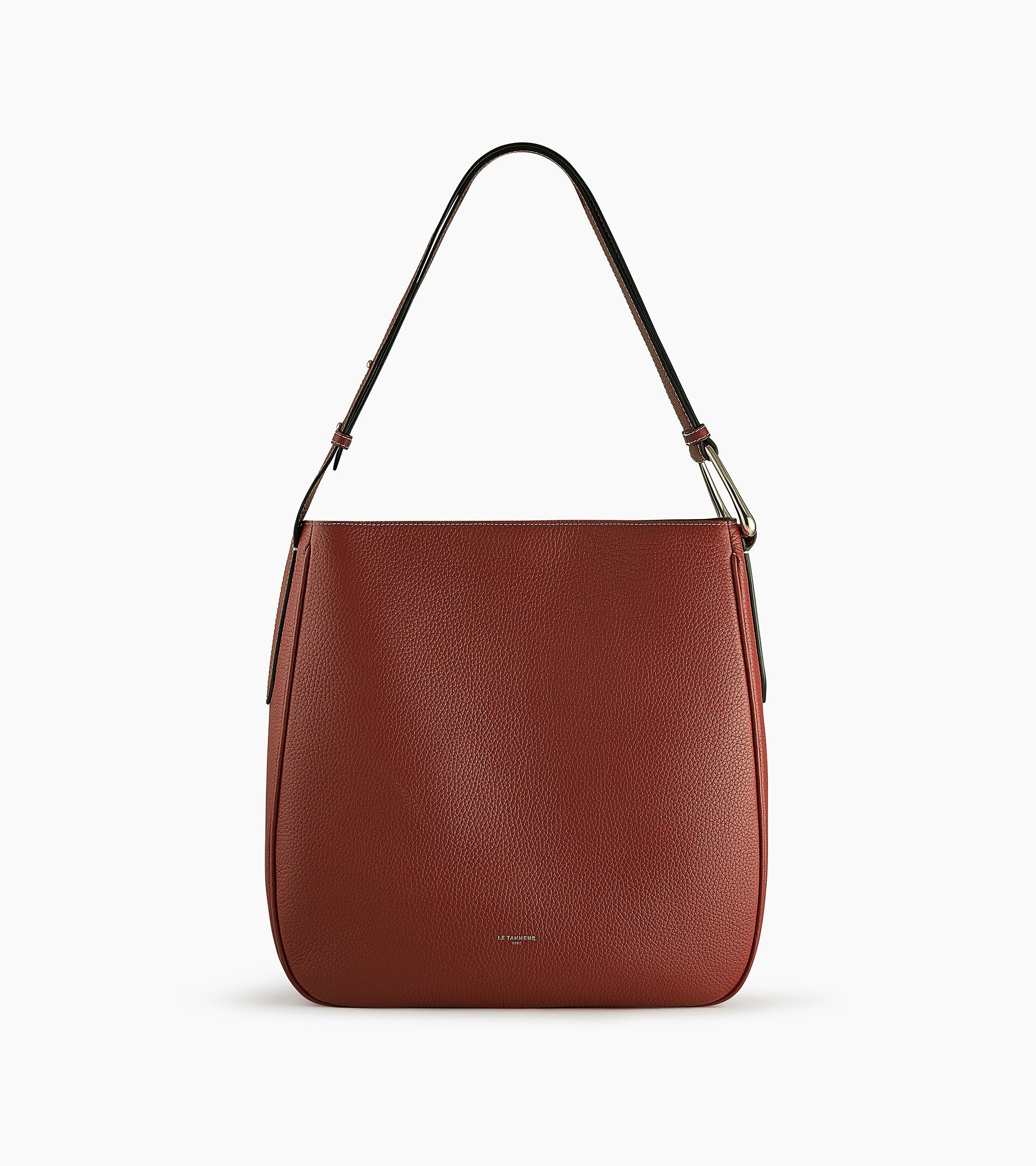Le Tanneur Madeleine grand sac hobo cuir marron mahogany