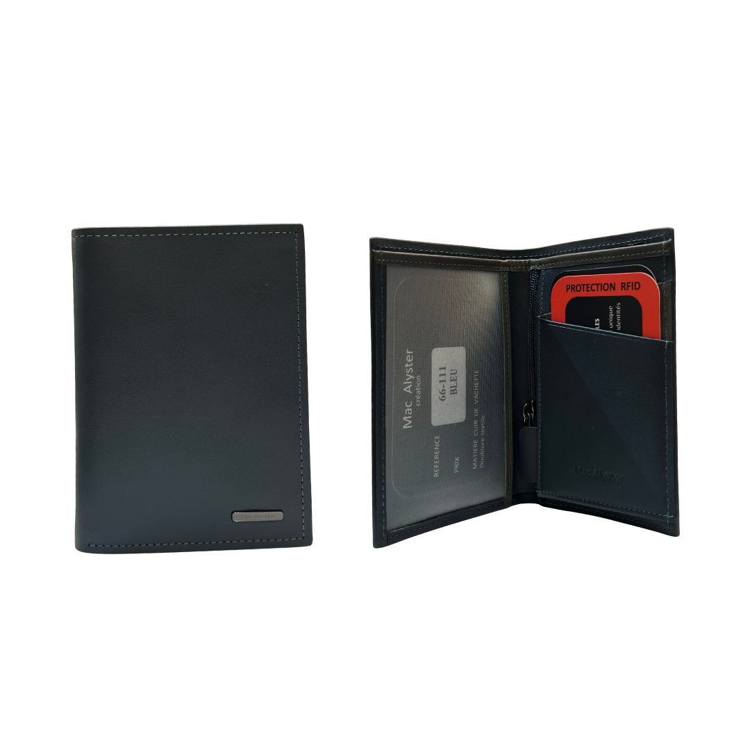 MAC ALYSTER Heritage petit portefeuille cuir taupe RFID