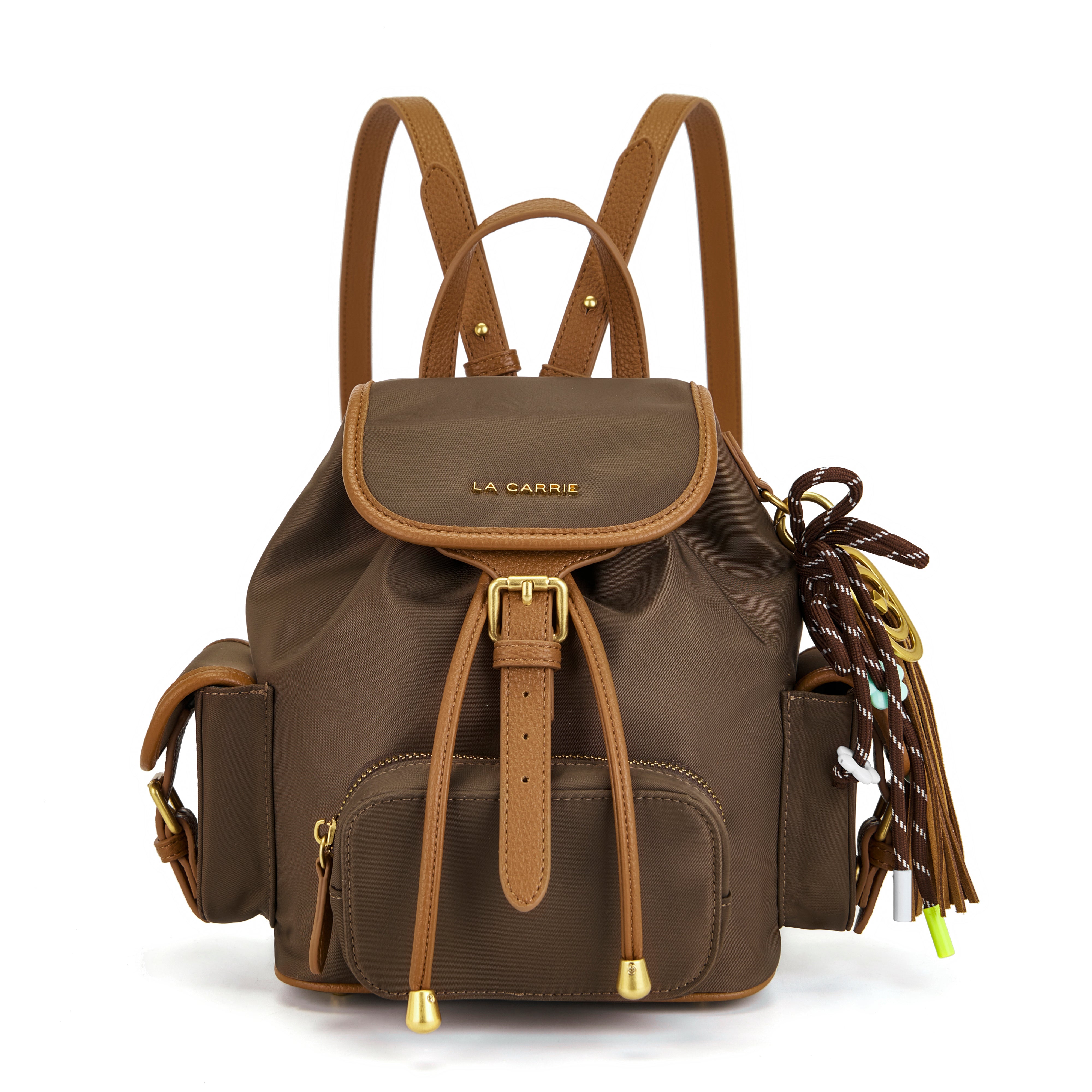 La Carrie Dark Wave sac à dos marron nylon 27x12x23 cm
