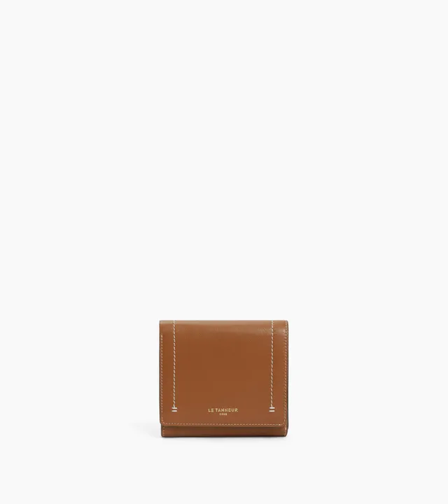 Le Tanneur Louison petit portefeuille marron cuir lisse