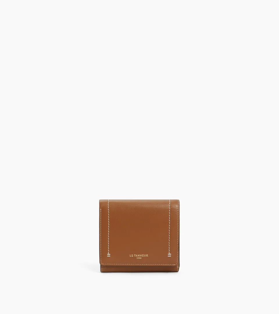 Le Tanneur Louison petit portefeuille marron cuir lisse