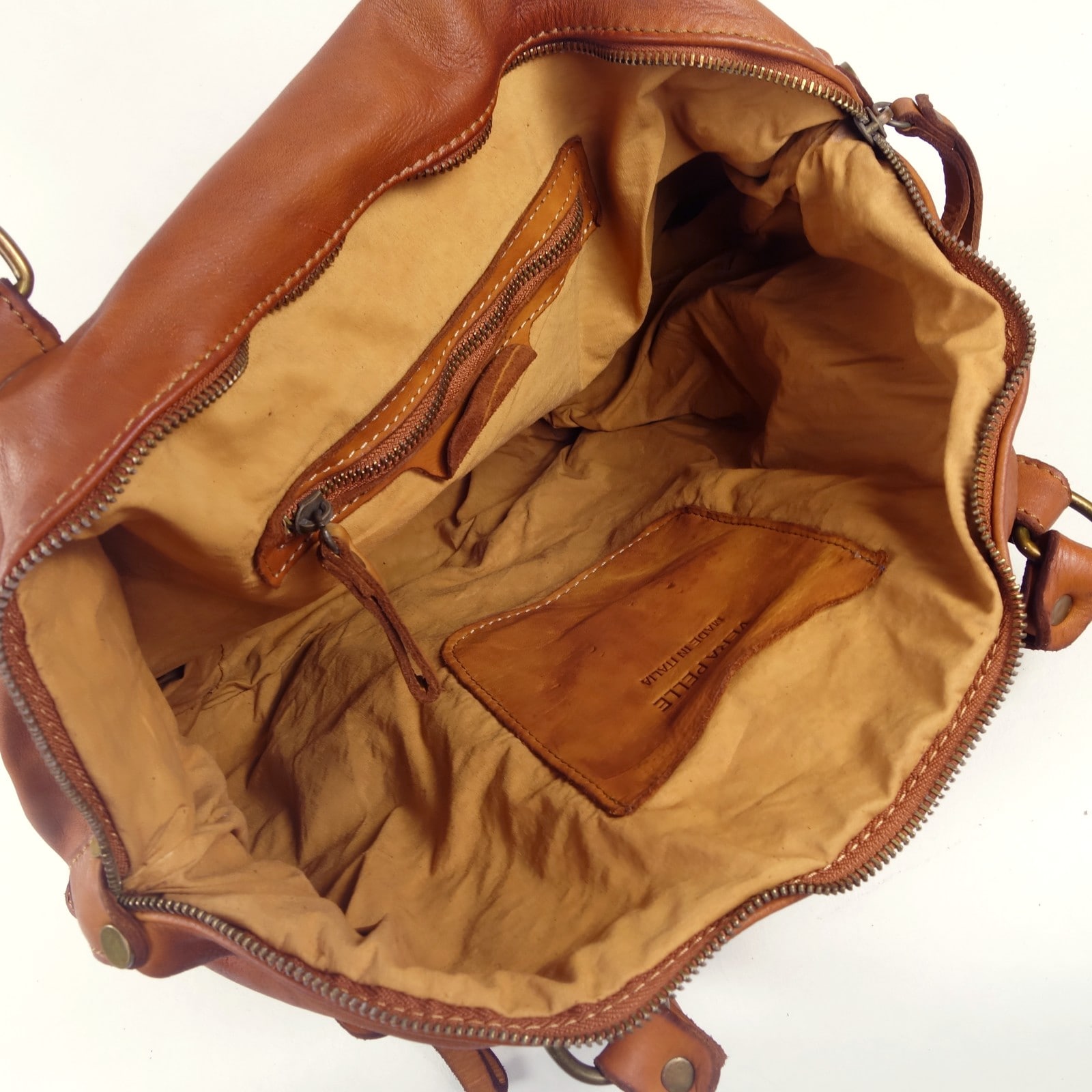 Collection Esprit Cuir ELSA grand sac cuir naturel