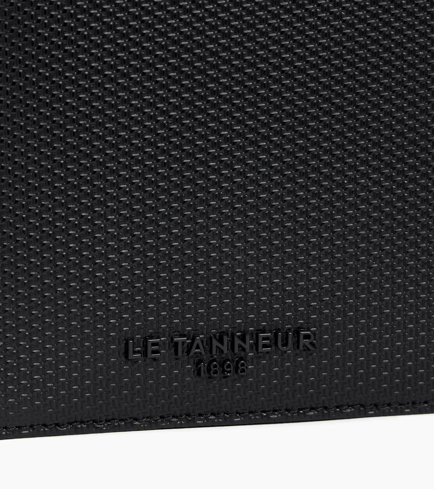 Le Tanneur Emile portefeuille horizontal zippé cuir noir T