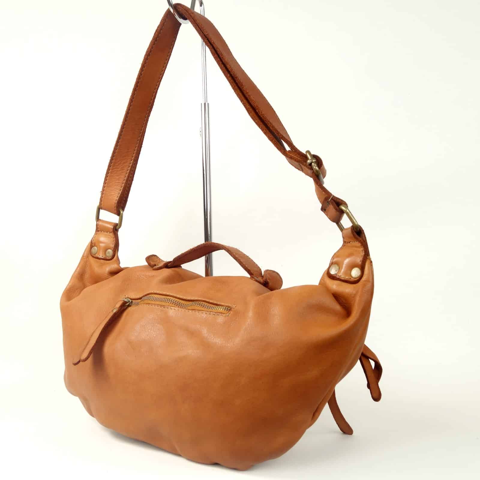 Collection Esprit Cuir Dario sac banane XL camel cuir