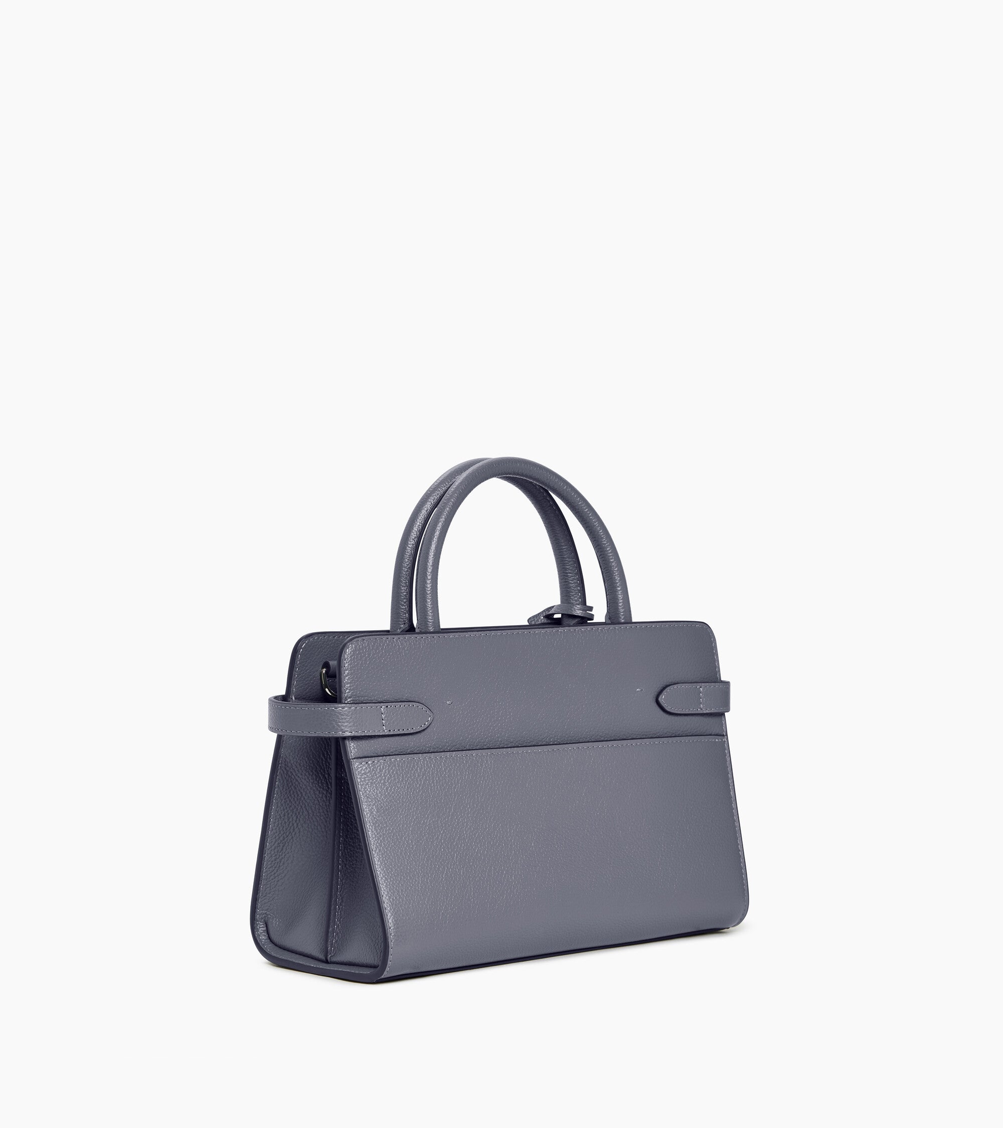 Le Tanneur Emilie sac cuir grainé bleu acier moyen 3 compartiments