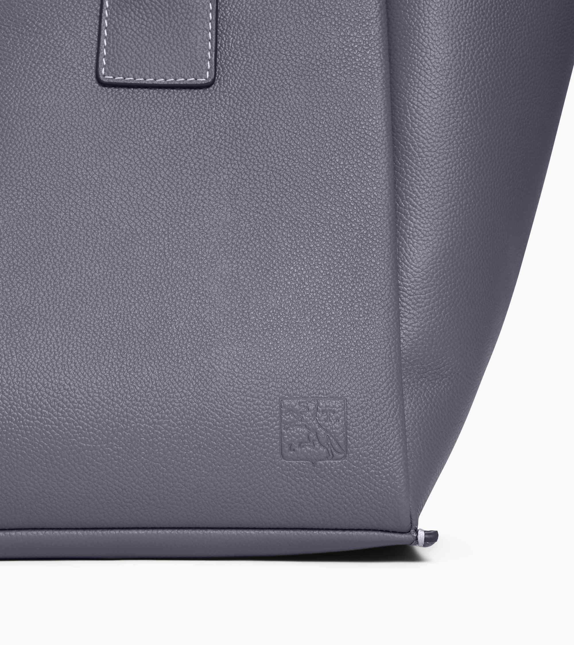 Le Tanneur Elena grand sac cabas cuir bleu acier