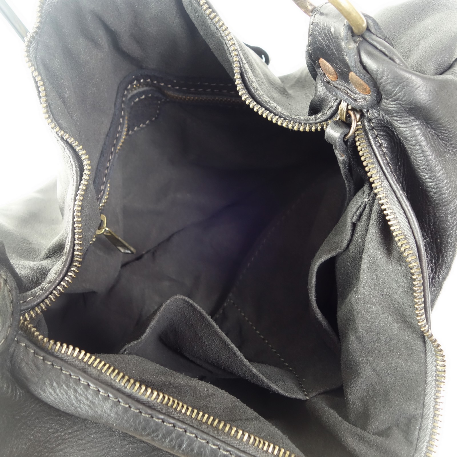 Collection Esprit Cuir Paula sac besace noir cuir vintage