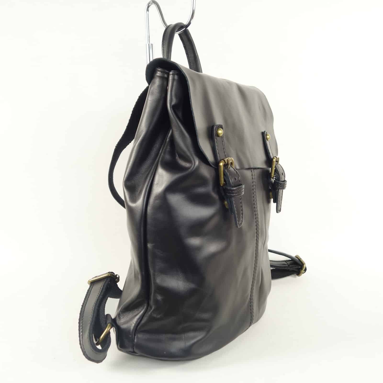 Collection Esprit Cuir SUMMER sac à dos cuir noir souple léger