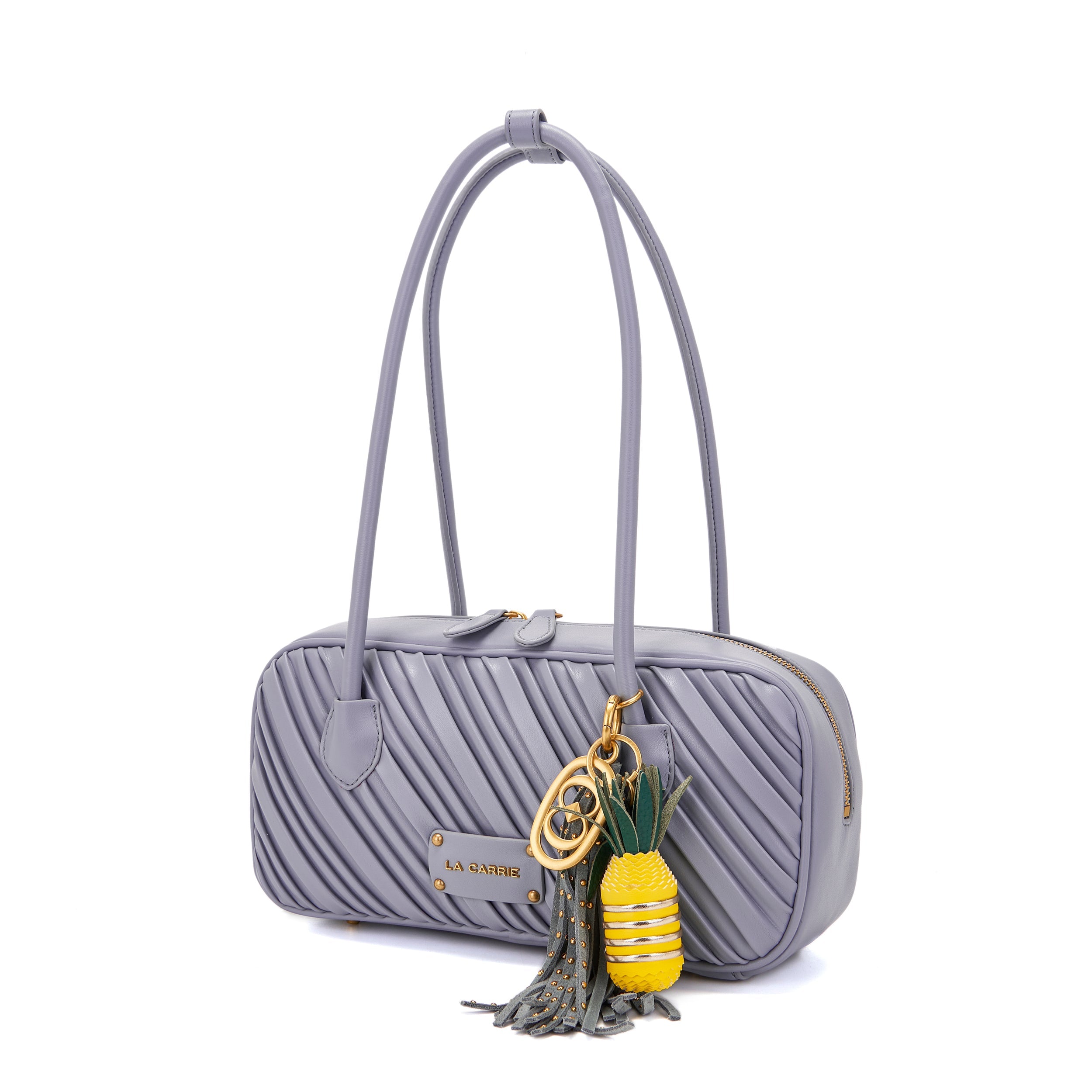 La Carrie Plissé sac à main lavande PU 30 cm