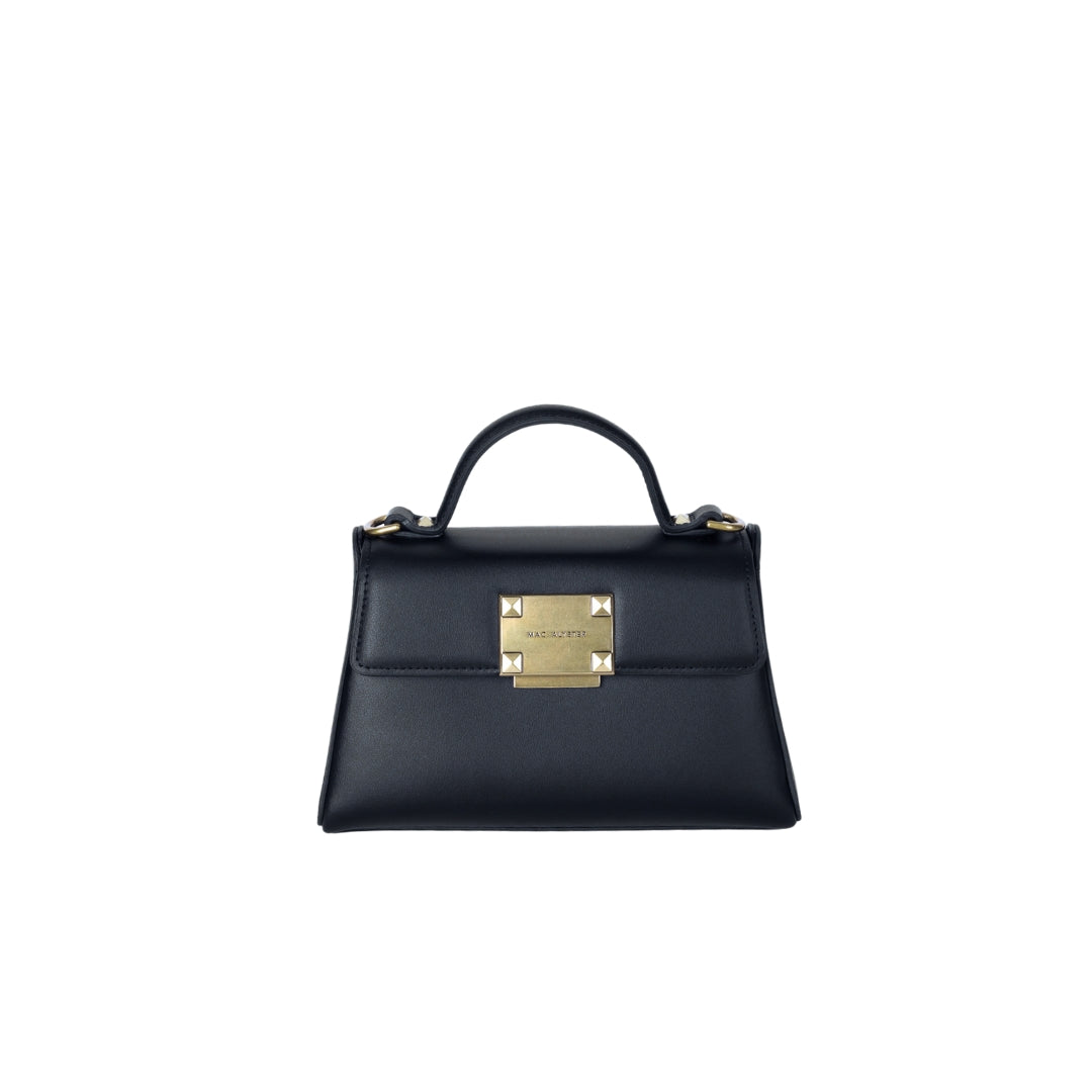 MAC ALYSTER Mélyssa Mini sac à main cuir Noir soirée
