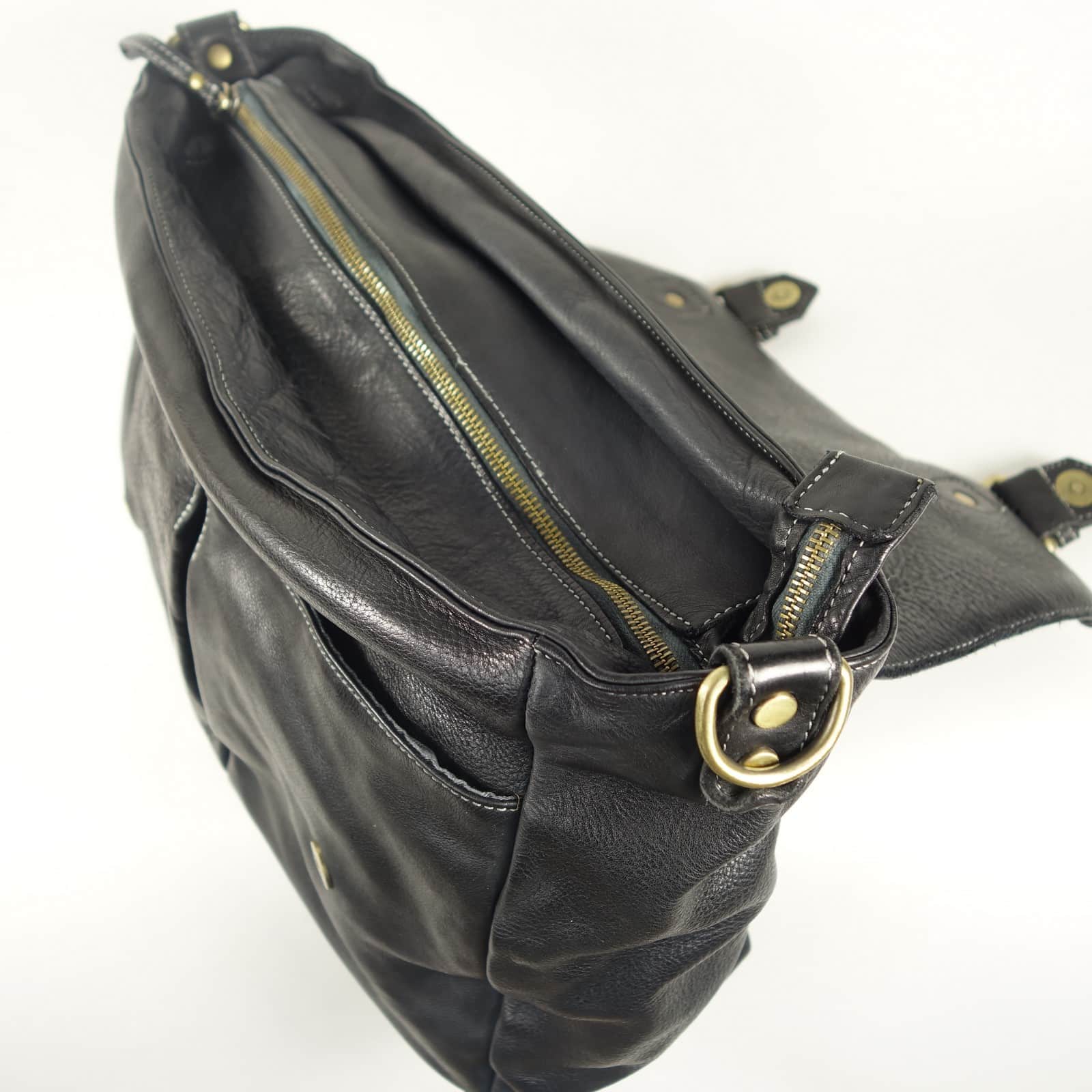 Collection Esprit Cuir TONI sac homme cuir noir vintage PC