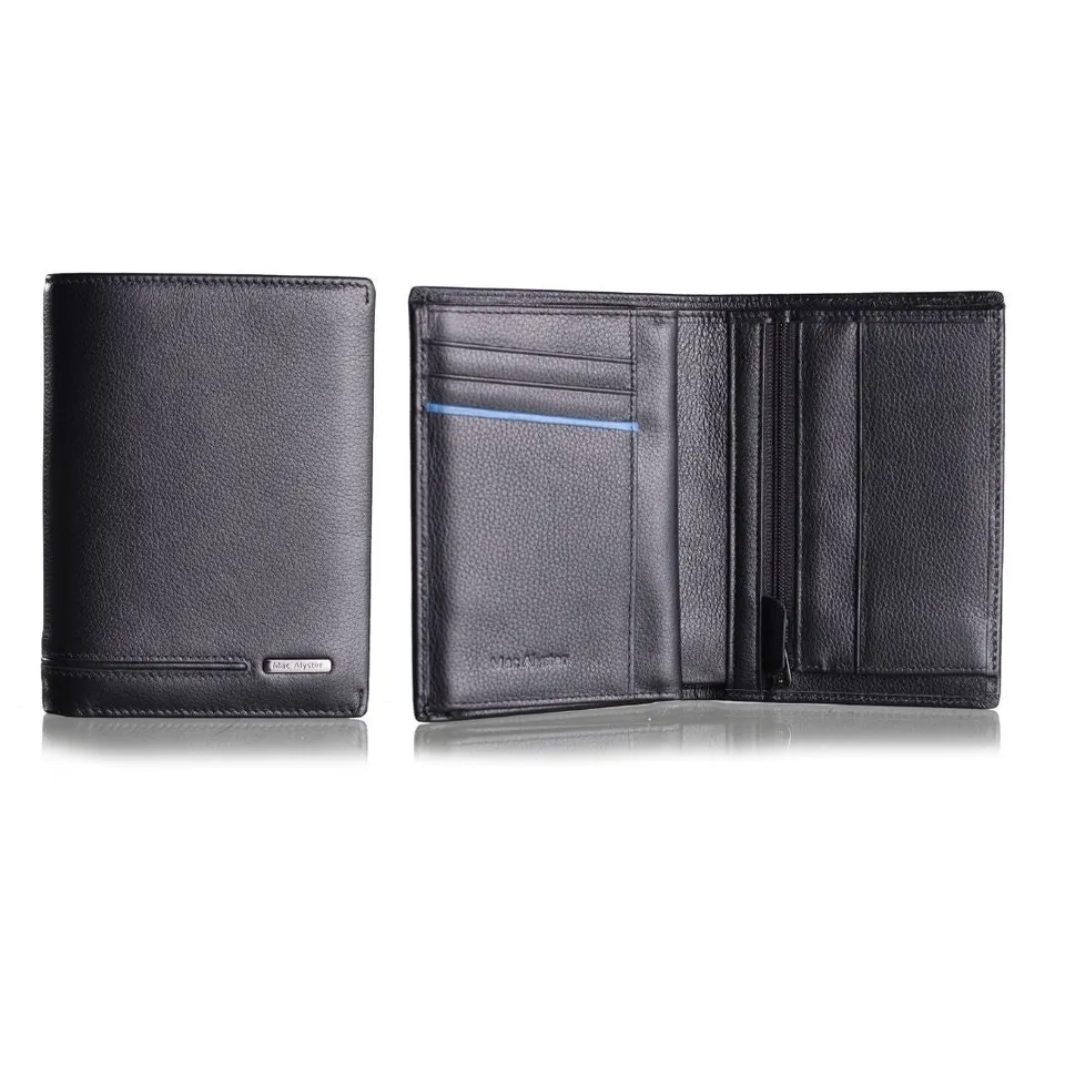 Mac Alyster Signature Portefeuille européen Noir/Noir zippé