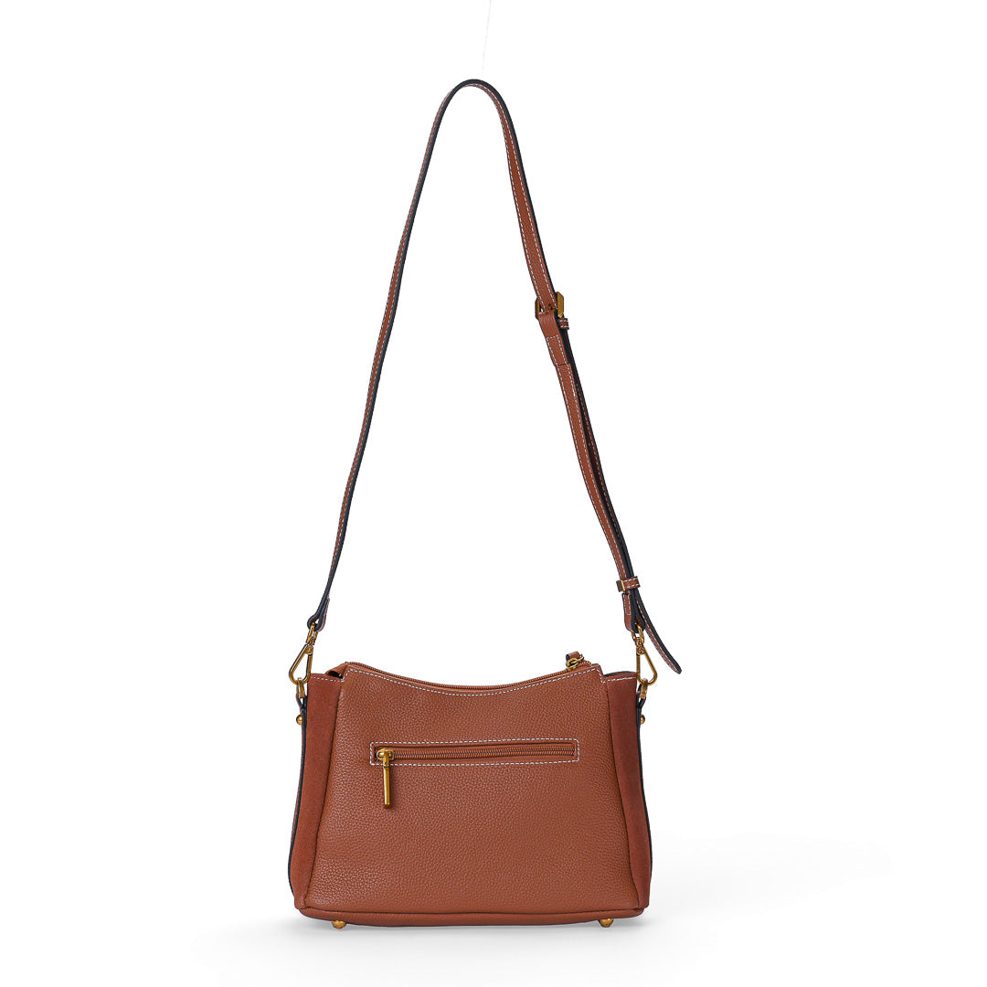 MAC ALYSTER GIULIA sac trotteur cuir Daim Chocolat