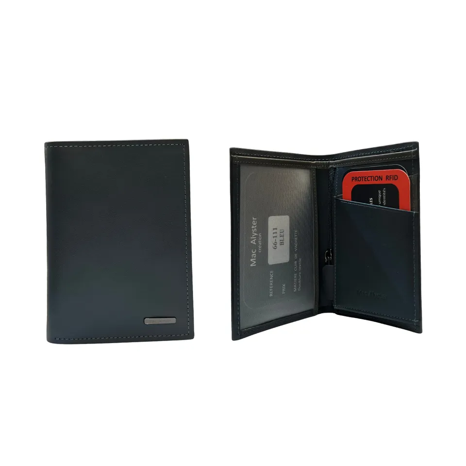 MAC ALYSTER Heritage petit portefeuille cuir taupe RFID