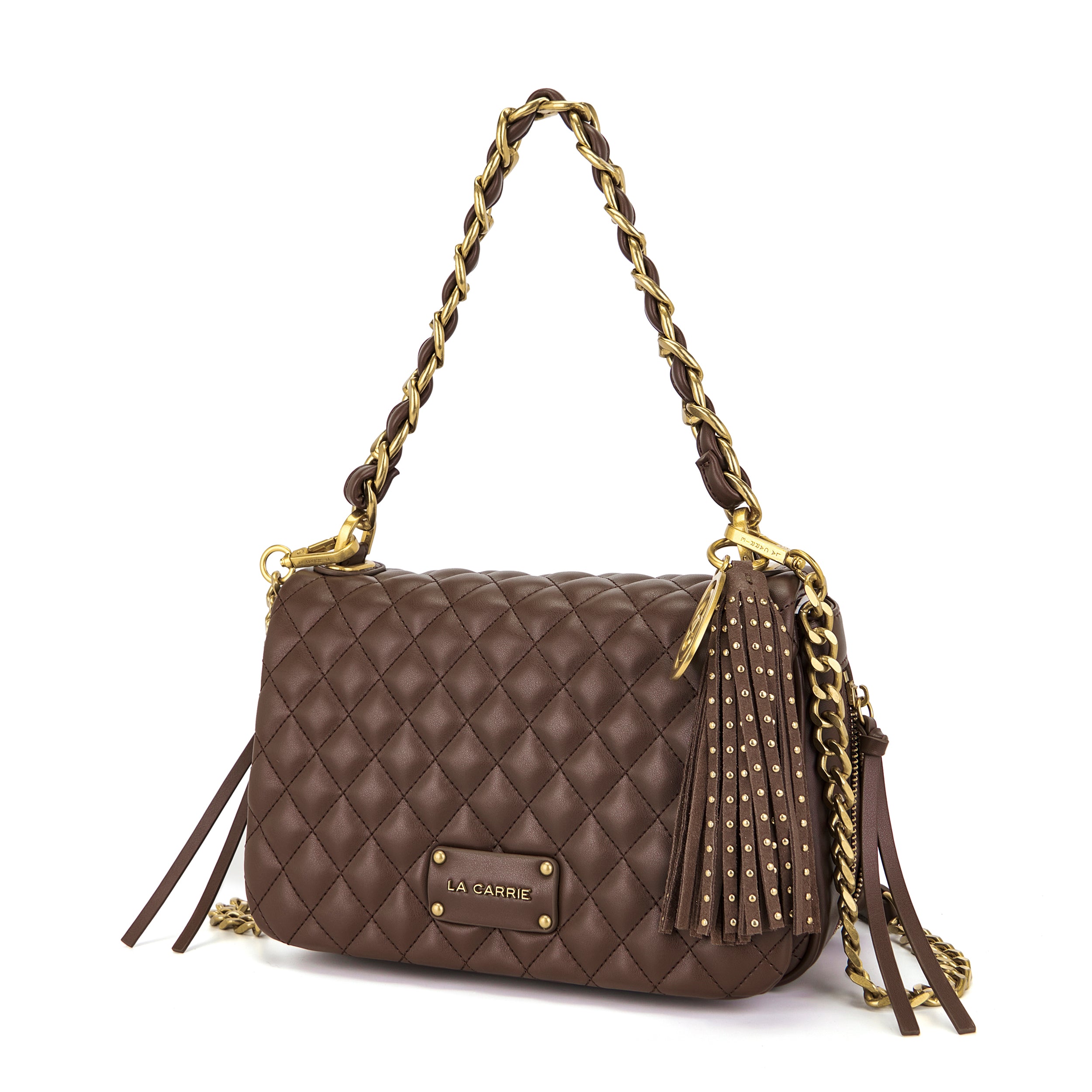 La Carrie Bag Touchy Isabel sac épaule marron 32x19cm