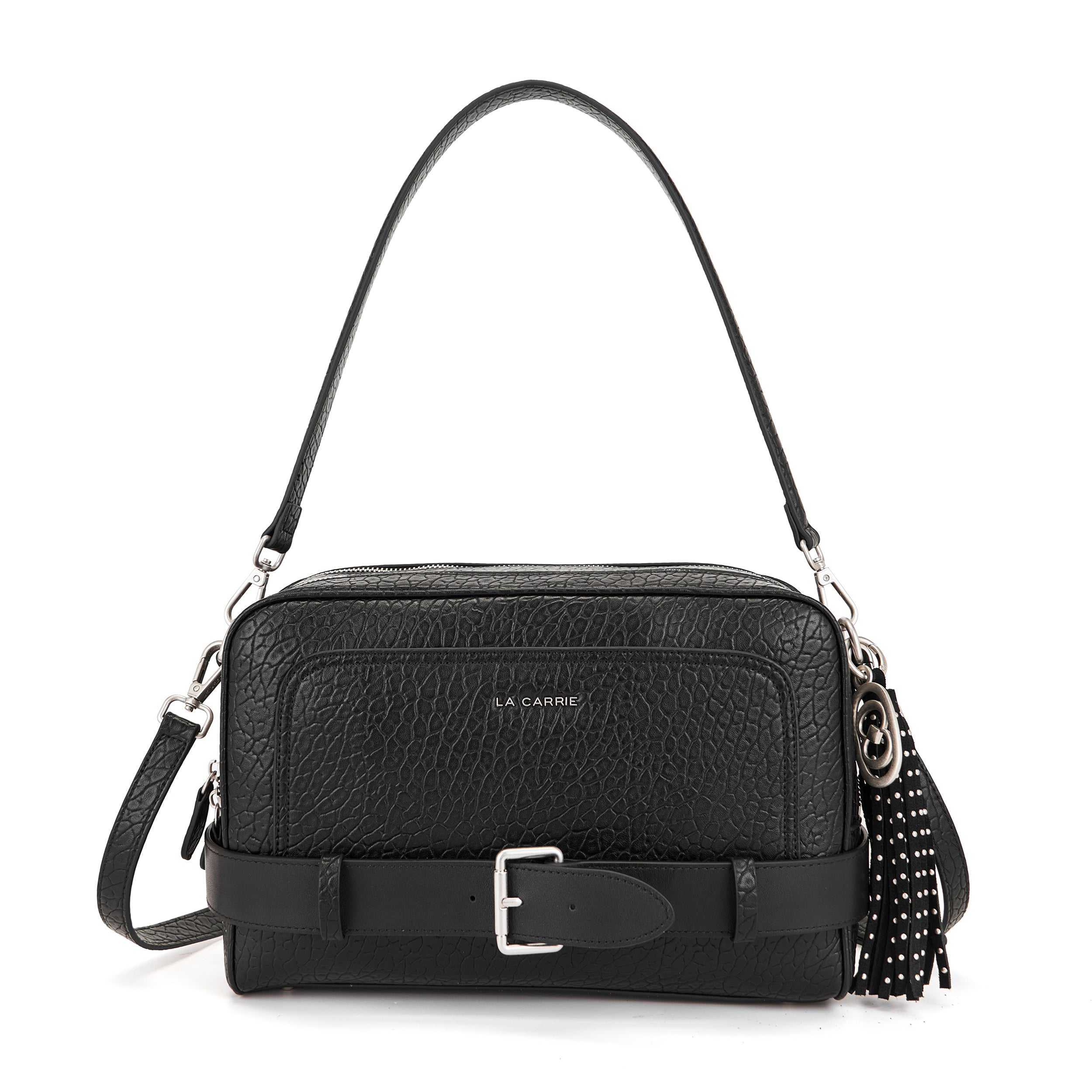 La Carrie Belty sac bandoulière noir 31 cm effet cuir