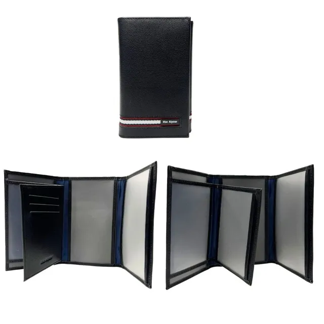 MAC ALYSTER Prelude 13 porte-papiers 3 volets Noir plat