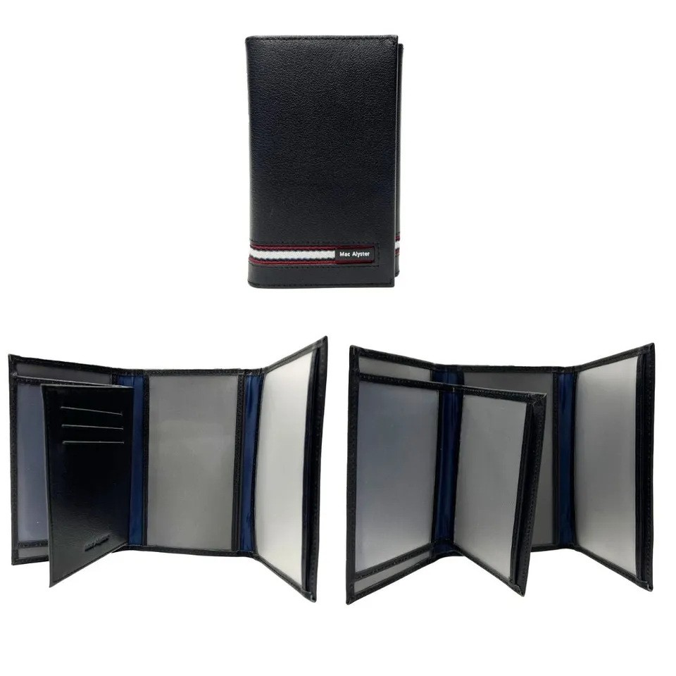 MAC ALYSTER Prelude 13 porte-papiers 3 volets Noir plat