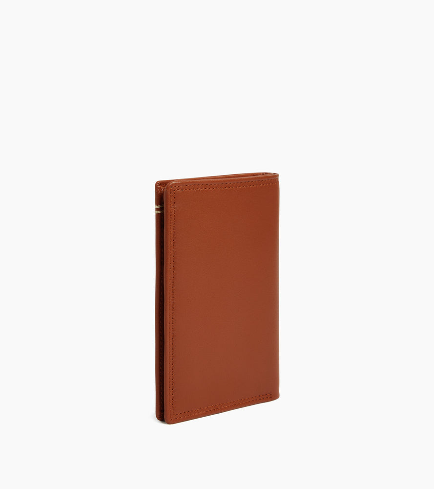 Le Tanneur Martin porte-cartes cuir lisse Mahogany Sand RFID