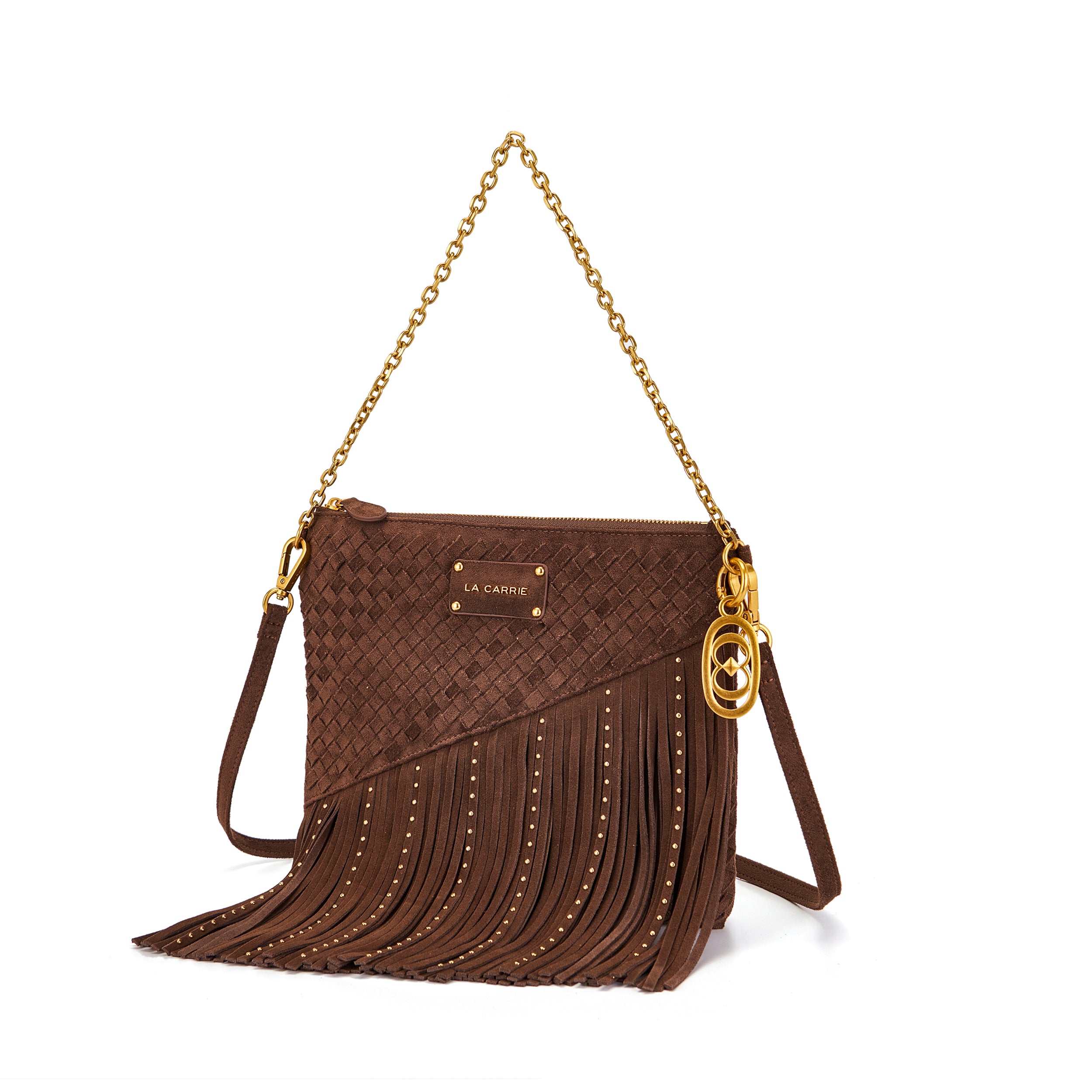 La Carrie Capsule sac bandoulière noir éco-suède 25x22 cm