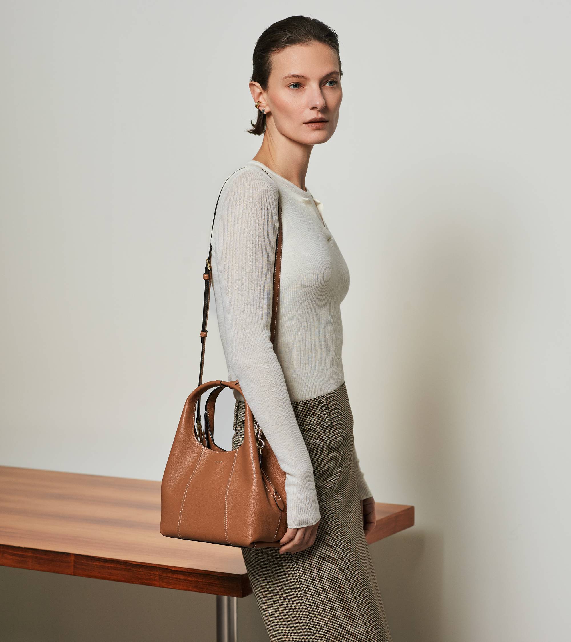 Le Tanneur Juliette petit sac à main cuir marron