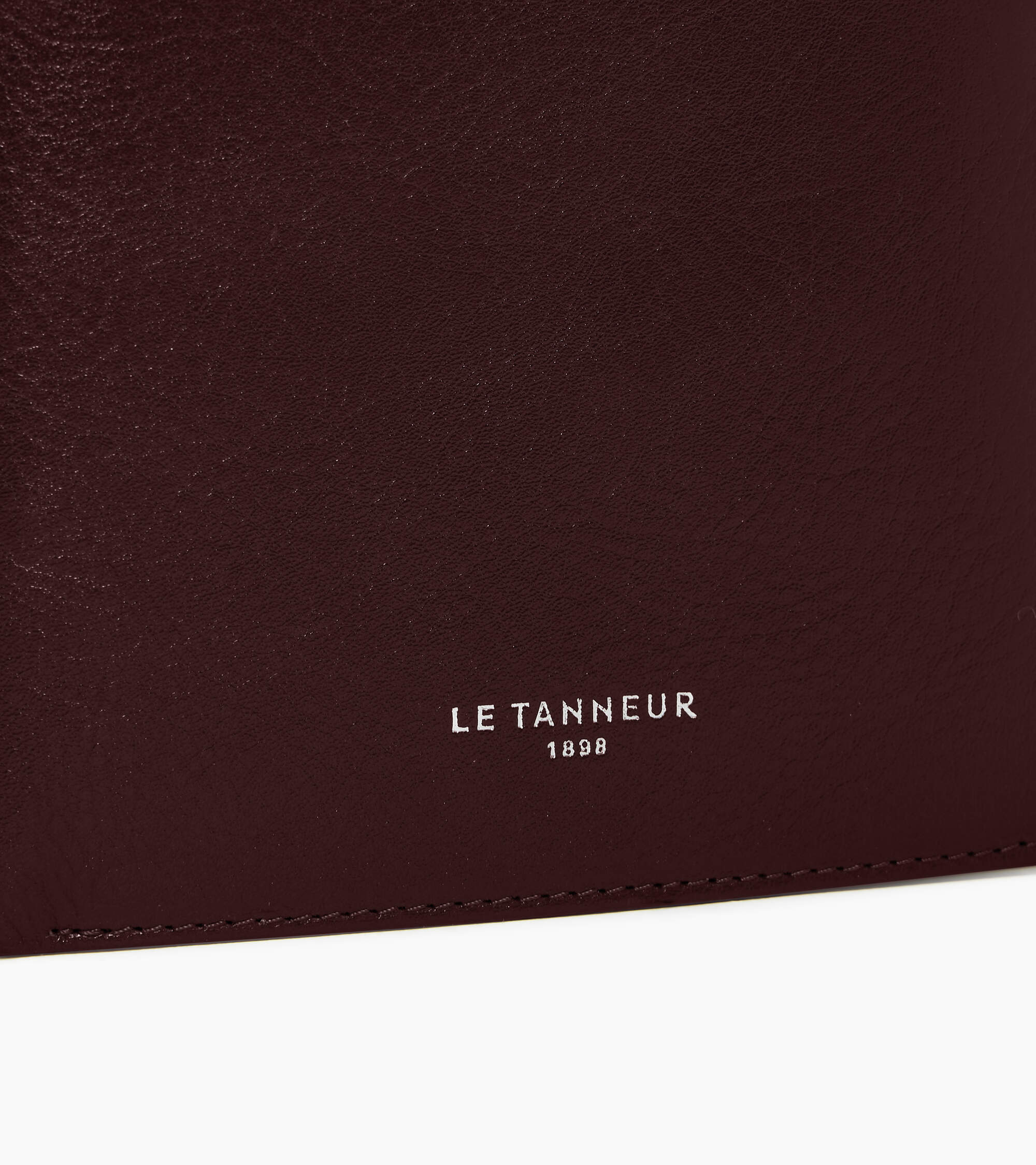 Le Tanneur Lucien portefeuille cuir huilé rouge rabat 2 volets