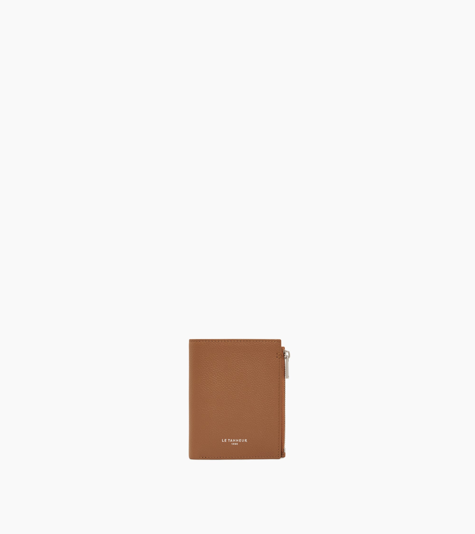Le Tanneur Lucien petit portefeuille cuir grainé marron