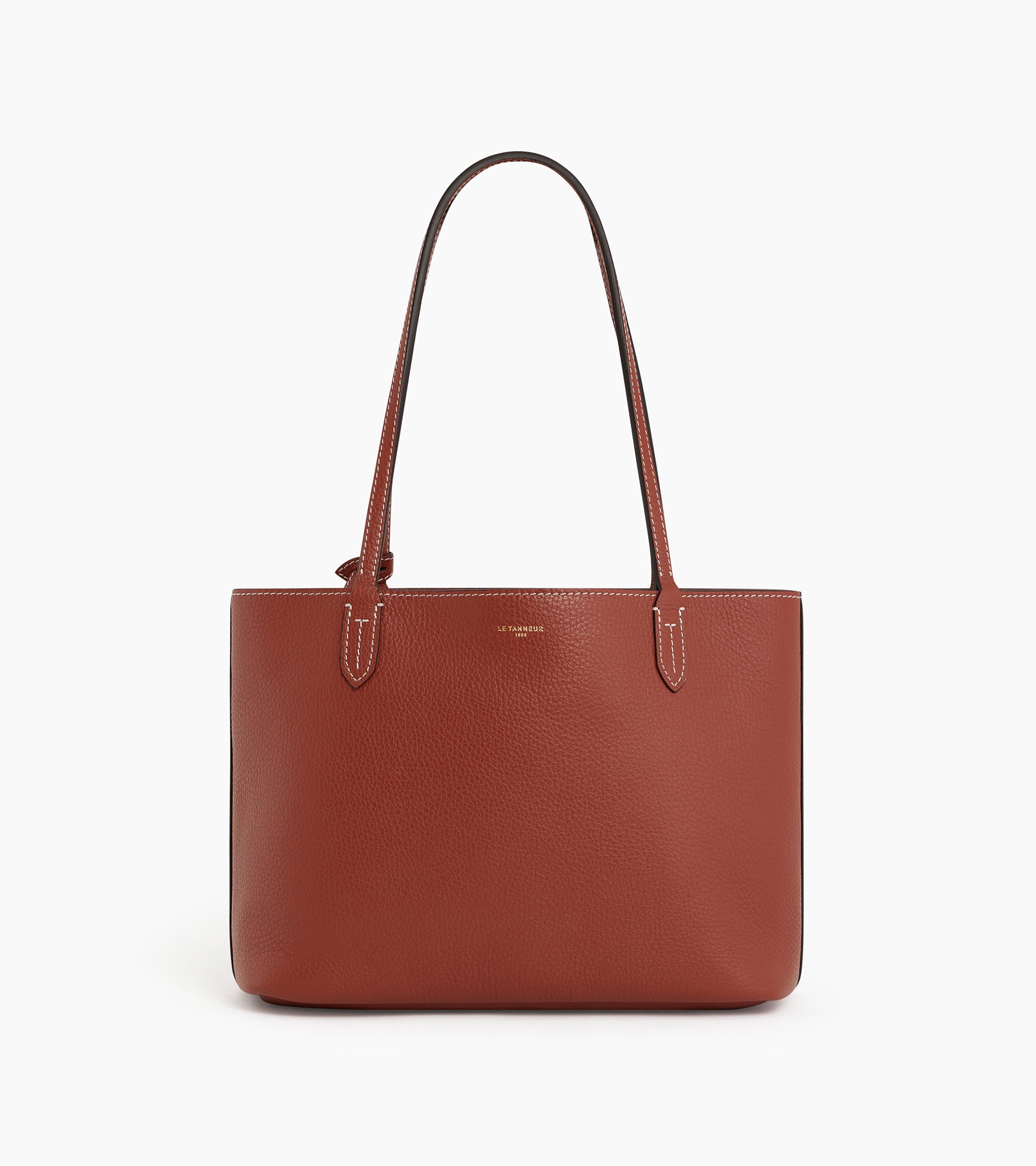 Le Tanneur Louise petit cabas cuir marron grainé France