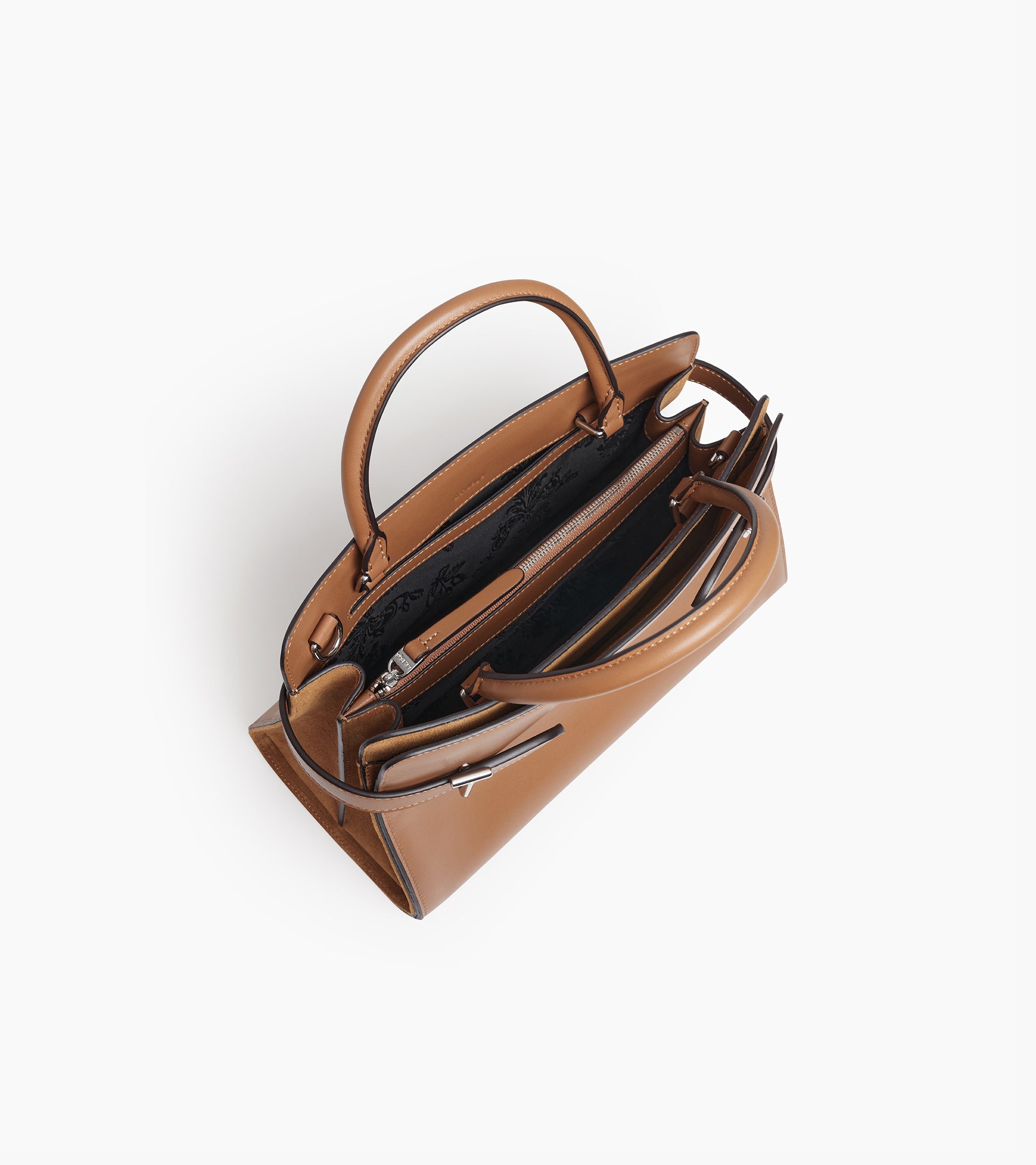 Le Tanneur Emie sac cuir lisse nubuck Tan moyen