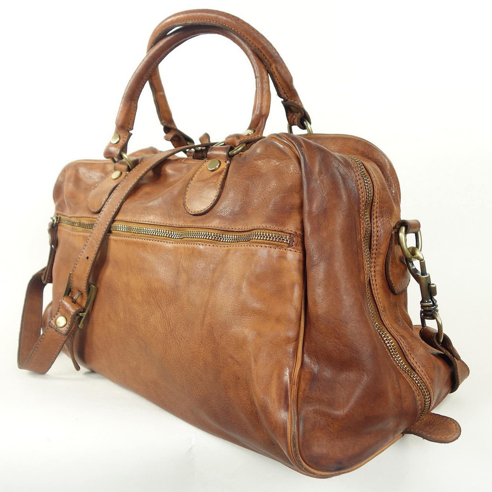 Collection Esprit Cuir Fabio sac 24h cuir naturel vintage
